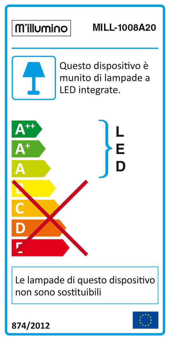 Applique LED moderno Malena grigio IP20, luce bianco naturale 1050 lumen - 2