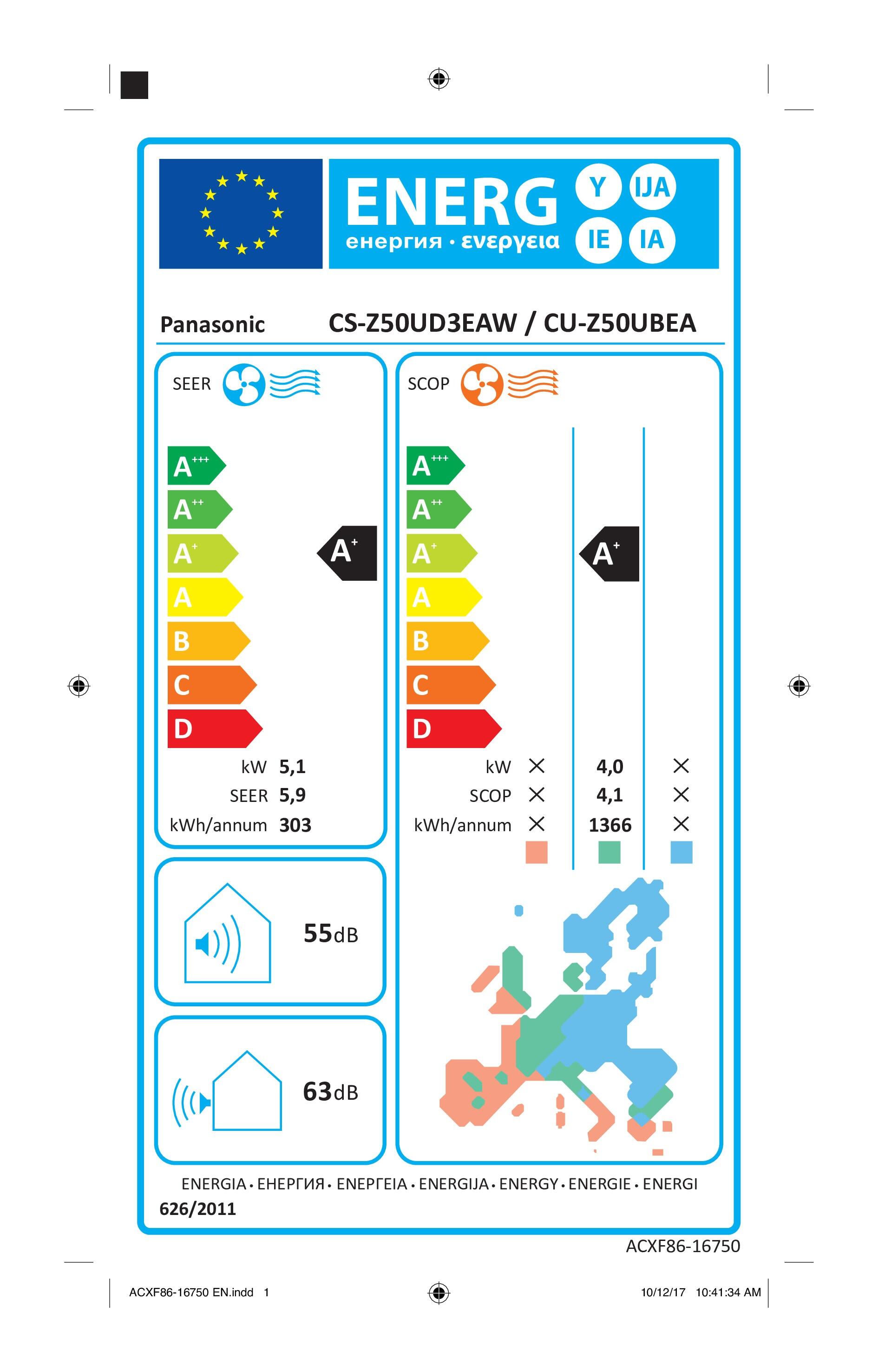 Unità interna condizionatore PANASONIC 18000 BTU serie CS-Z50UD3EAW - 2