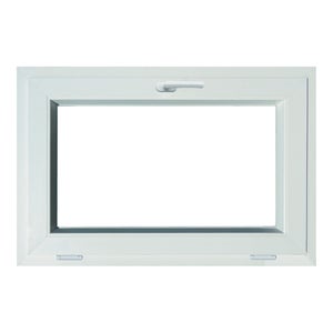 Finestra In PVC Bianco Con Vetro Camera - 90x60 Cm Apertura Destra - Per Casa, Ufficio, Giardino