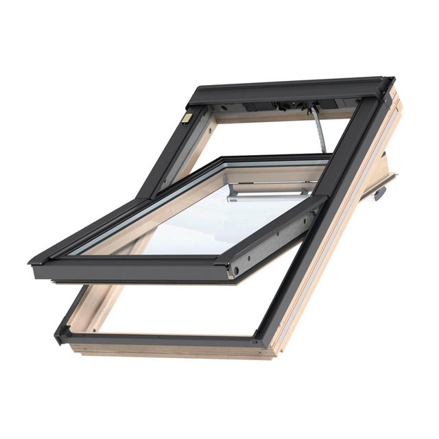 Finestra da tetto (faccia inclinata) VELUX GGL UK08 306821 elettrico L 134 x H 140 cm marrone e grigio antracite