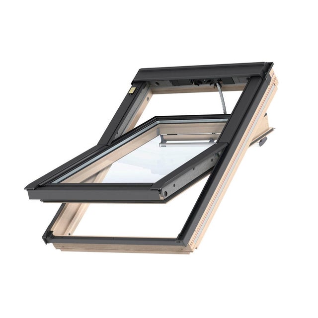 Finestra da tetto (faccia inclinata) VELUX GGL PK10 306821 elettrico L 94 x H 160 cm grigio antracite e marrone