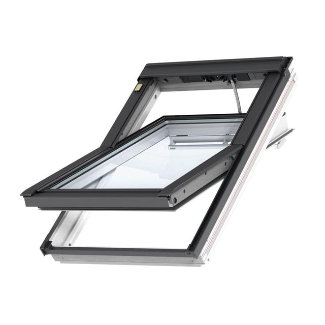Finestra da tetto (faccia inclinata) VELUX GGL PK10 206821 elettrico L 94 x H 160 cm grigio antracite e bianco