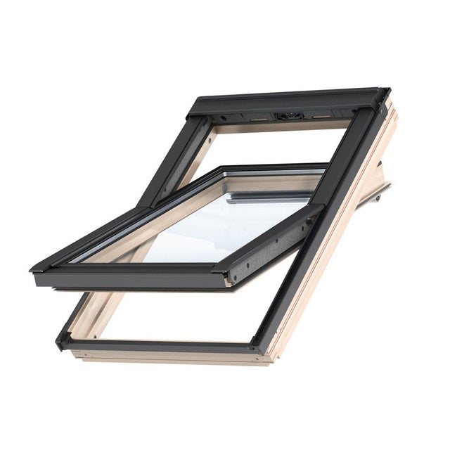 Finestra da tetto (faccia inclinata) VELUX GGL FK06 3068 manuale L 55 x H 78 cm grigio antracite e marrone