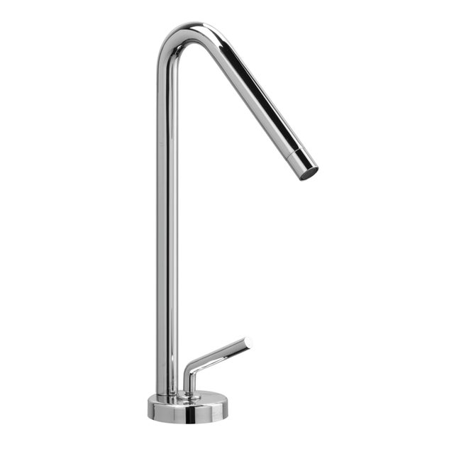 Rubinetto per lavabo getto laminare cristallino Verbano cromato lucido H 39.5 cm