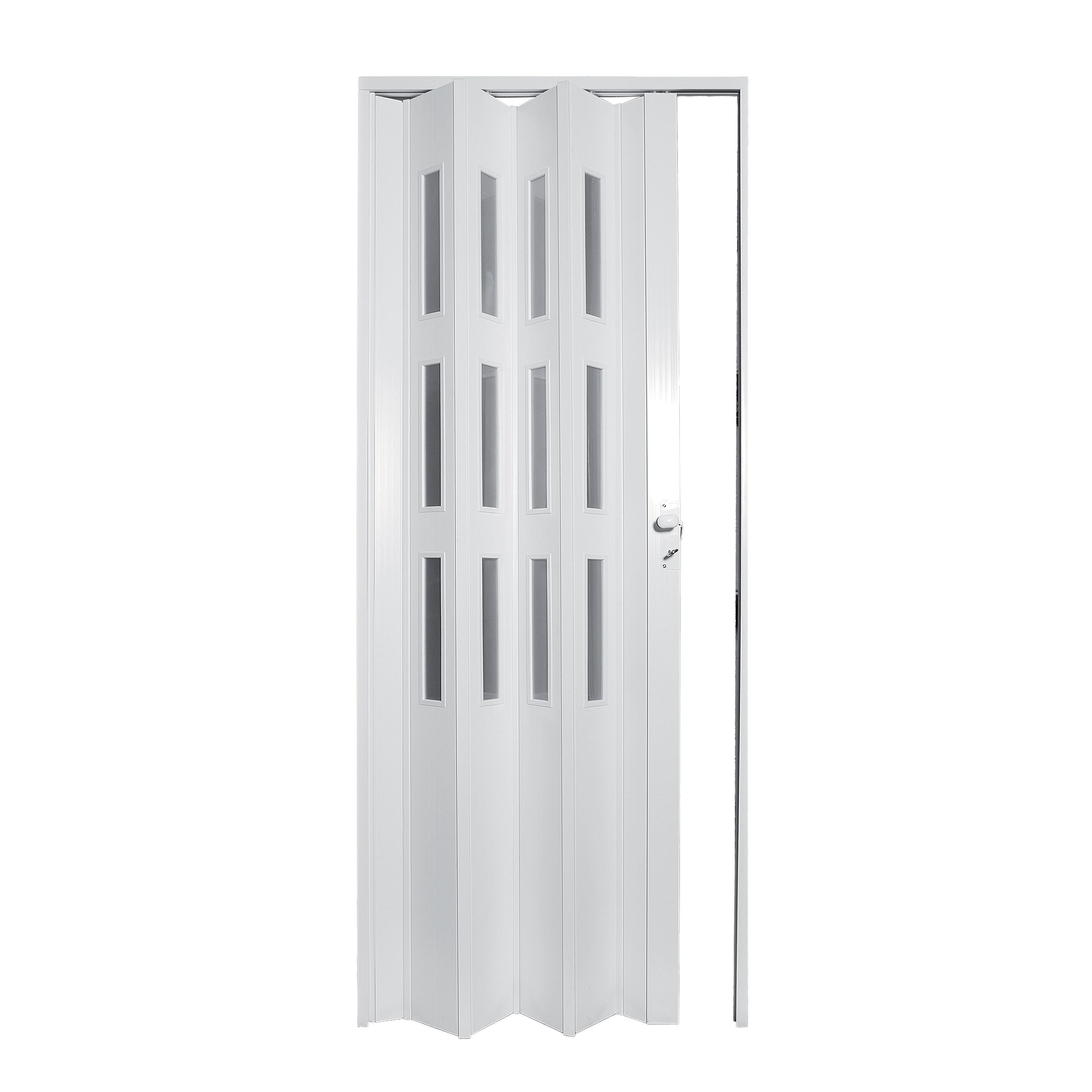 Porta A Soffietto Luciana In PVC - Riducibile, Reversibile, Antigraffio, Colore Noce Pastello, Made In Italy - Foto 13