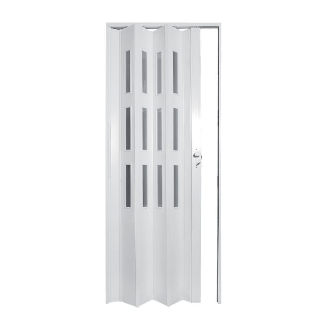 Porta A Soffietto Luciana In PVC - Riducibile, Reversibile, Antigraffio, Colore Noce Pastello, Made In Italy - Foto 13