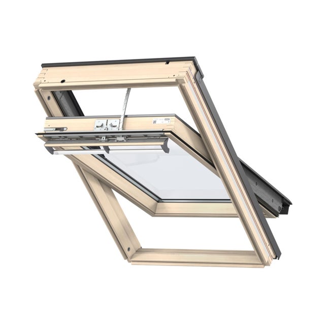 Finestra da tetto (faccia inclinata) VELUX GGL PK10 307021 elettrico L 94 x H 160 cm grigio antracite e marrone