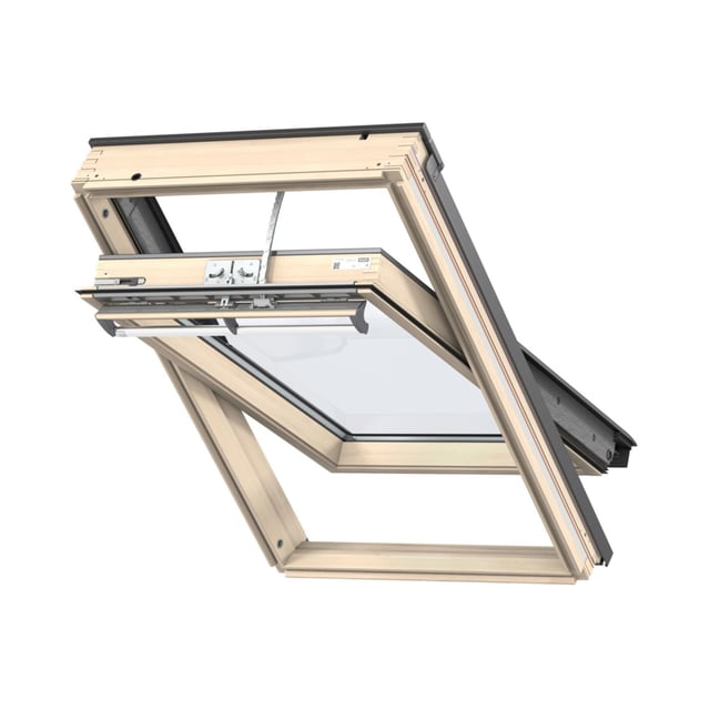 Finestra da tetto (faccia inclinata) VELUX GGL PK25 307021 elettrico L 94 x H 55 cm marrone e grigio antracite