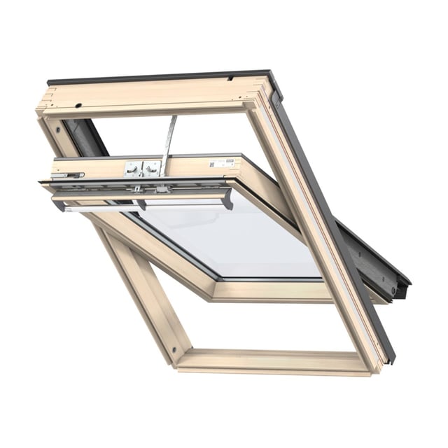 Finestra da tetto (faccia inclinata) VELUX GGL SK06 307021 elettrico L 114 x H 118 cm grigio antracite e marrone