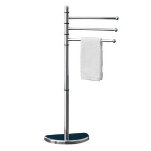 Portasciugamani Autoportante HOOBRO - 3 Bracci, Design Vintage Marrone E Nero - Foto 3