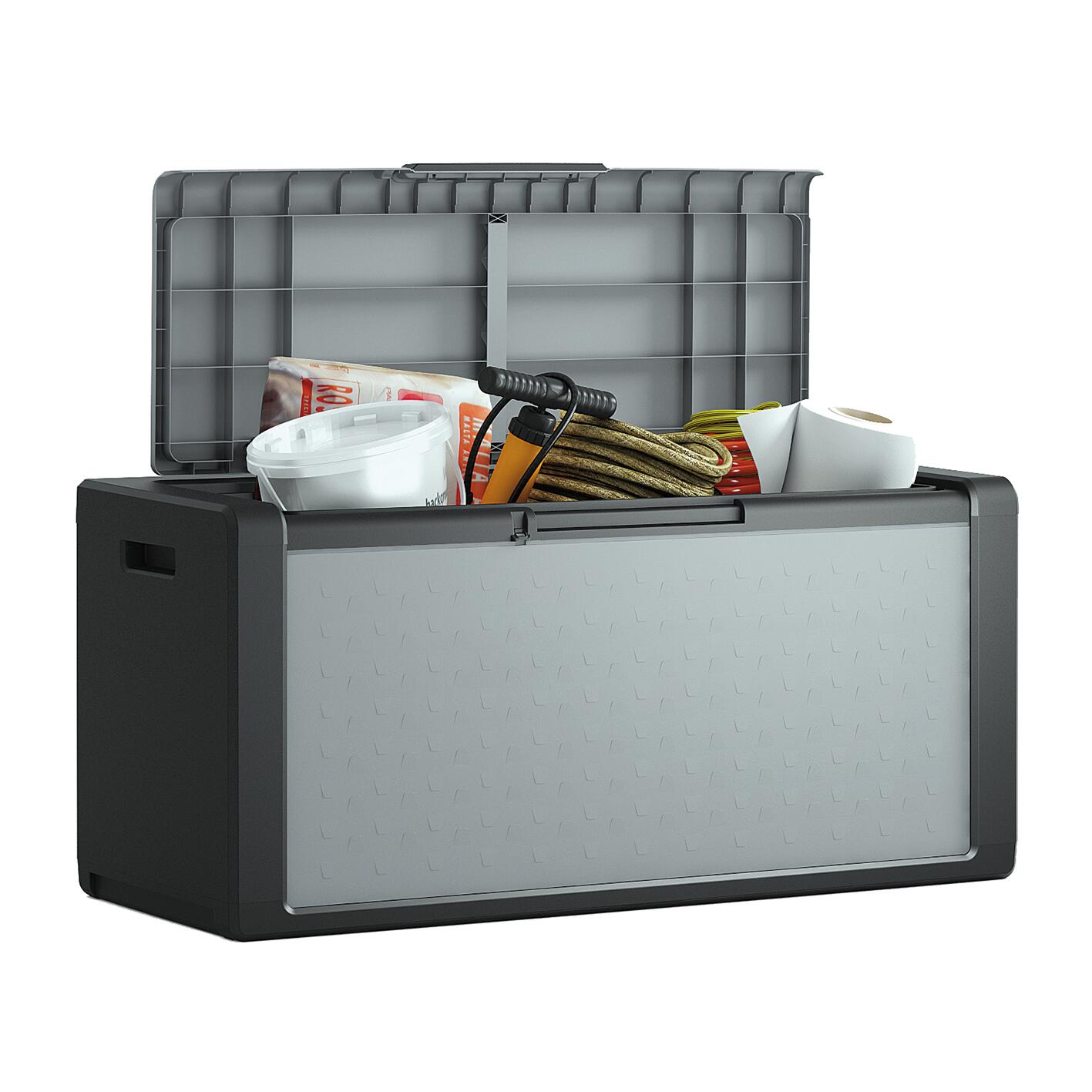 Baule KIS Titan in polipropilene grigio L 118 x H 55 x P 49 cm - 3