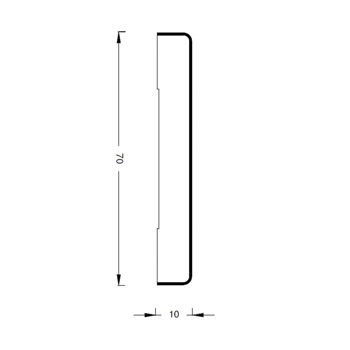 Coprifilo per porta da interno Mostrina tanganika in legno colore noce scuro P 10 x H 70 x L 2250 mm - 4