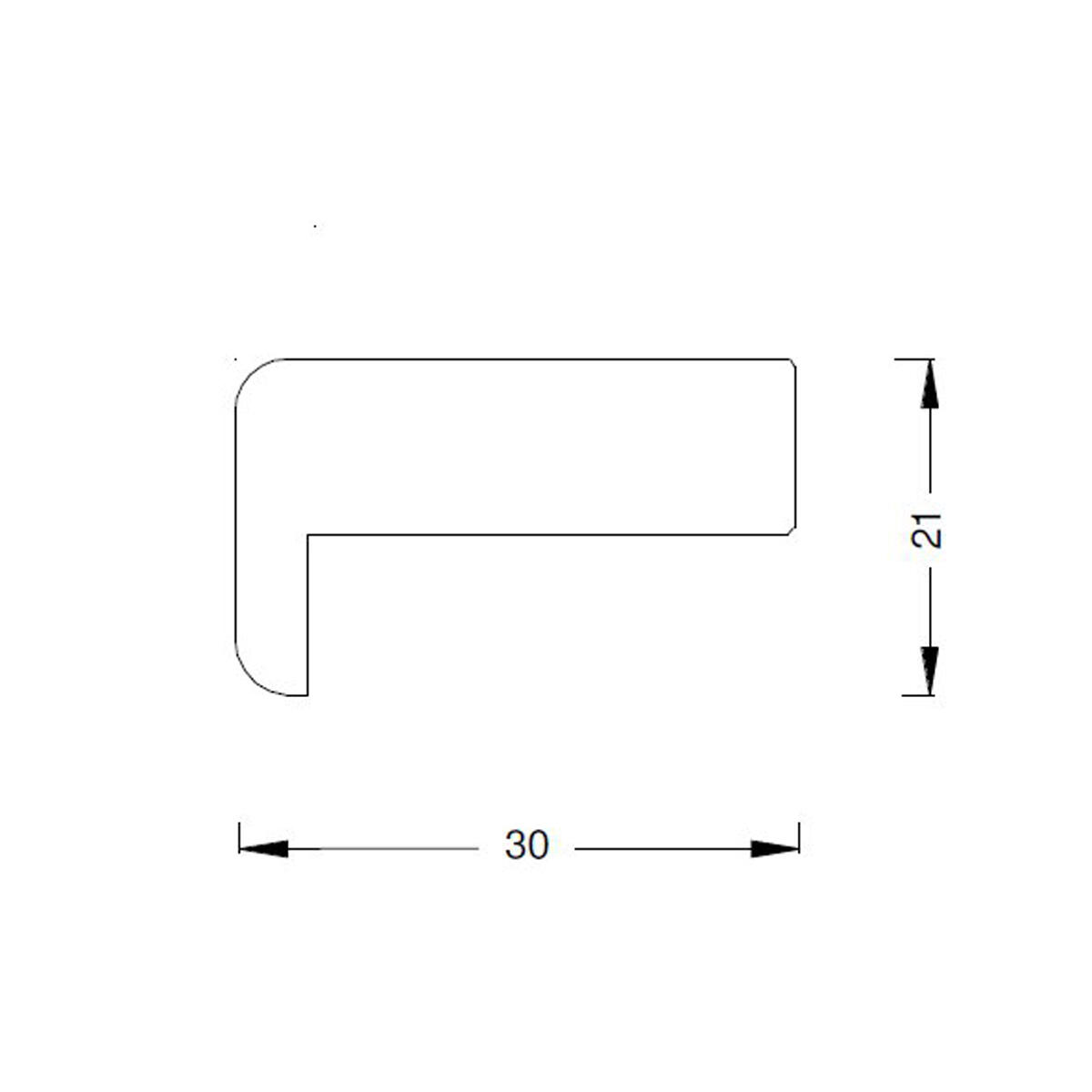 Angolare in legno colore naturale 35x200mm x L 2 m - 3