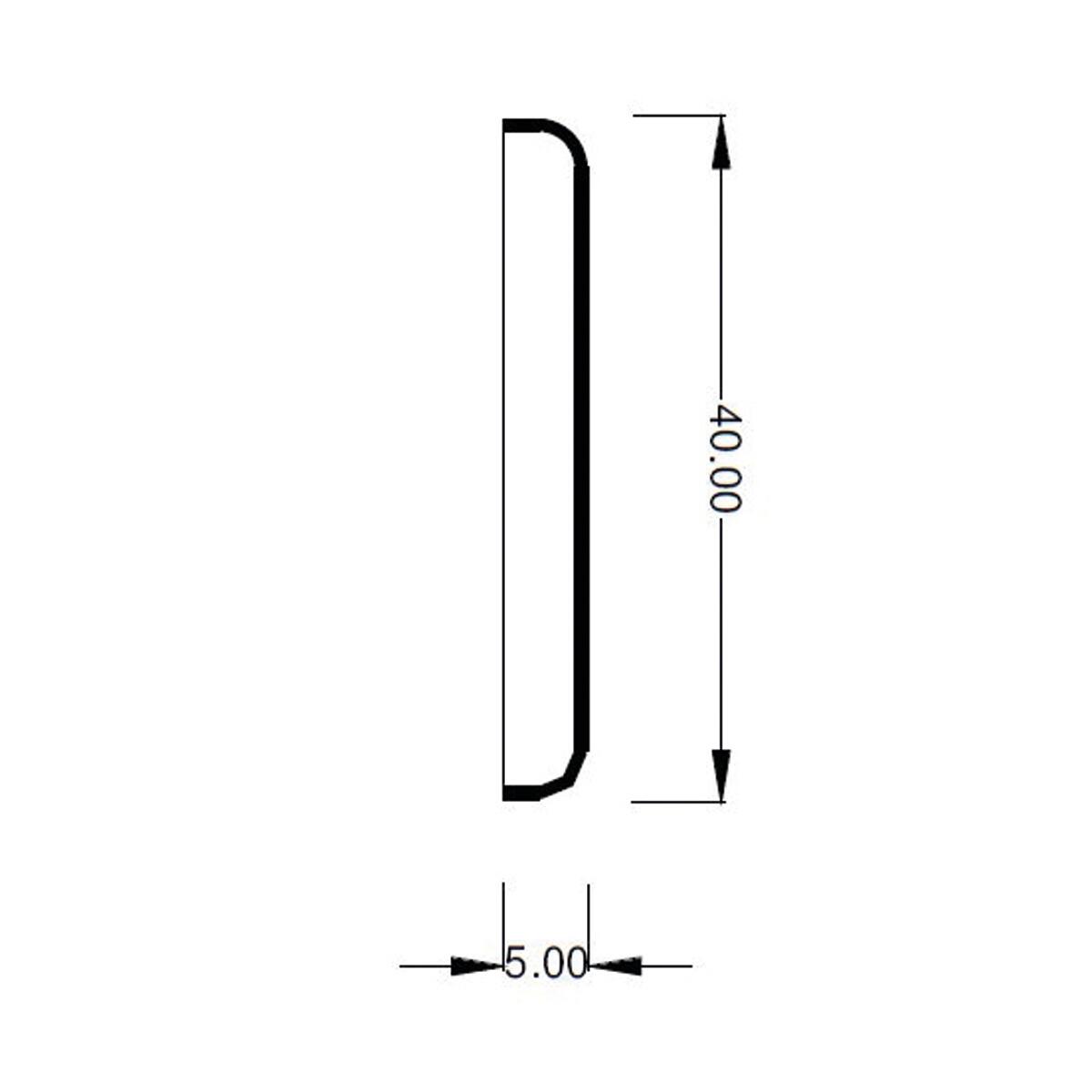 Piattina verniciato abete 2.4 m x 40 mm, Sp 5 mm - 3