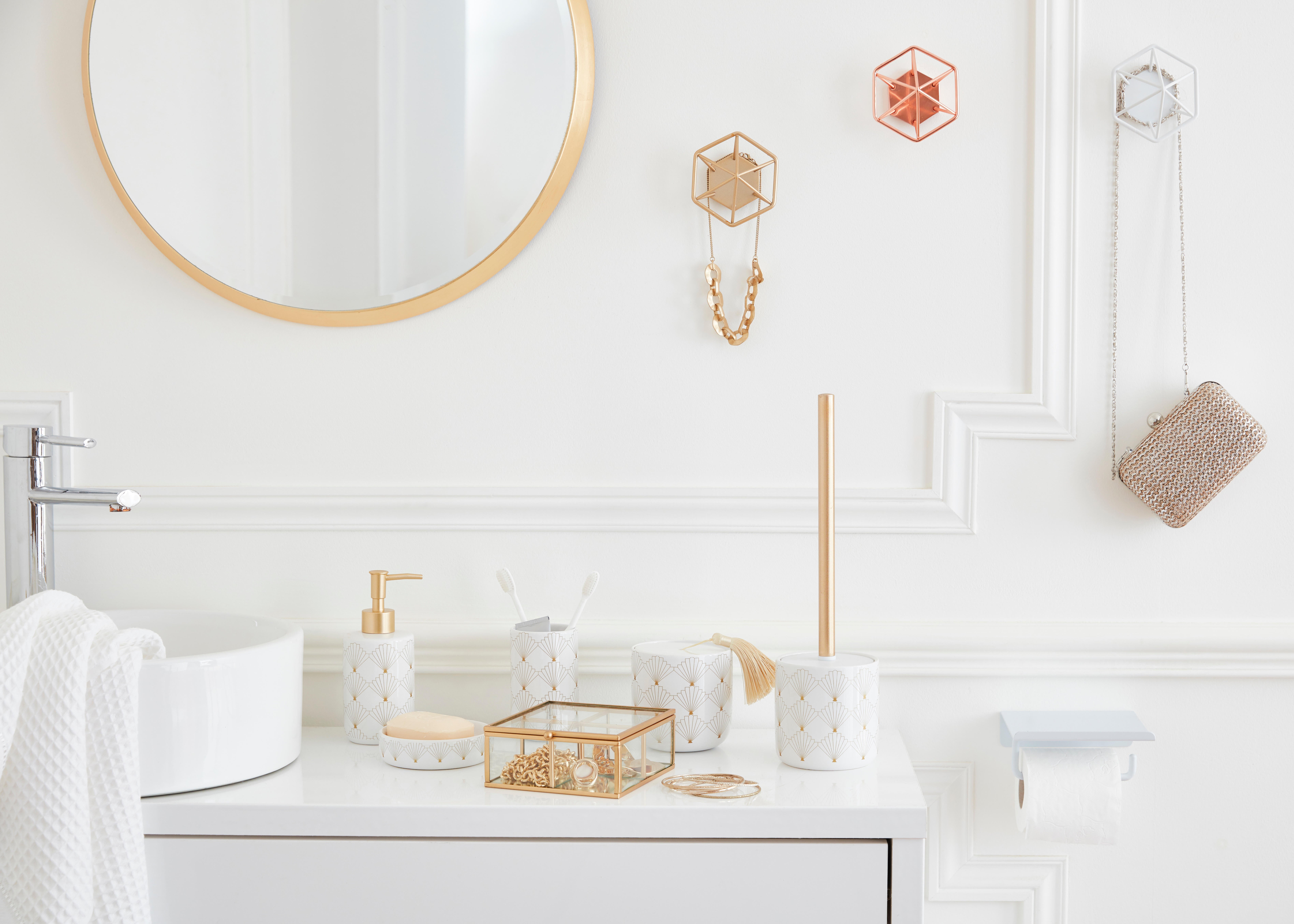 Dérouleur de papier toilette mural à visser blanc - 2