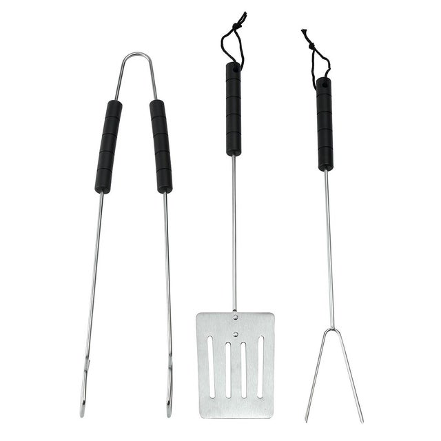 Pinze per barbecue  in inox grezzo L 7 x L 37 x H 5 cm, 3 pezzi