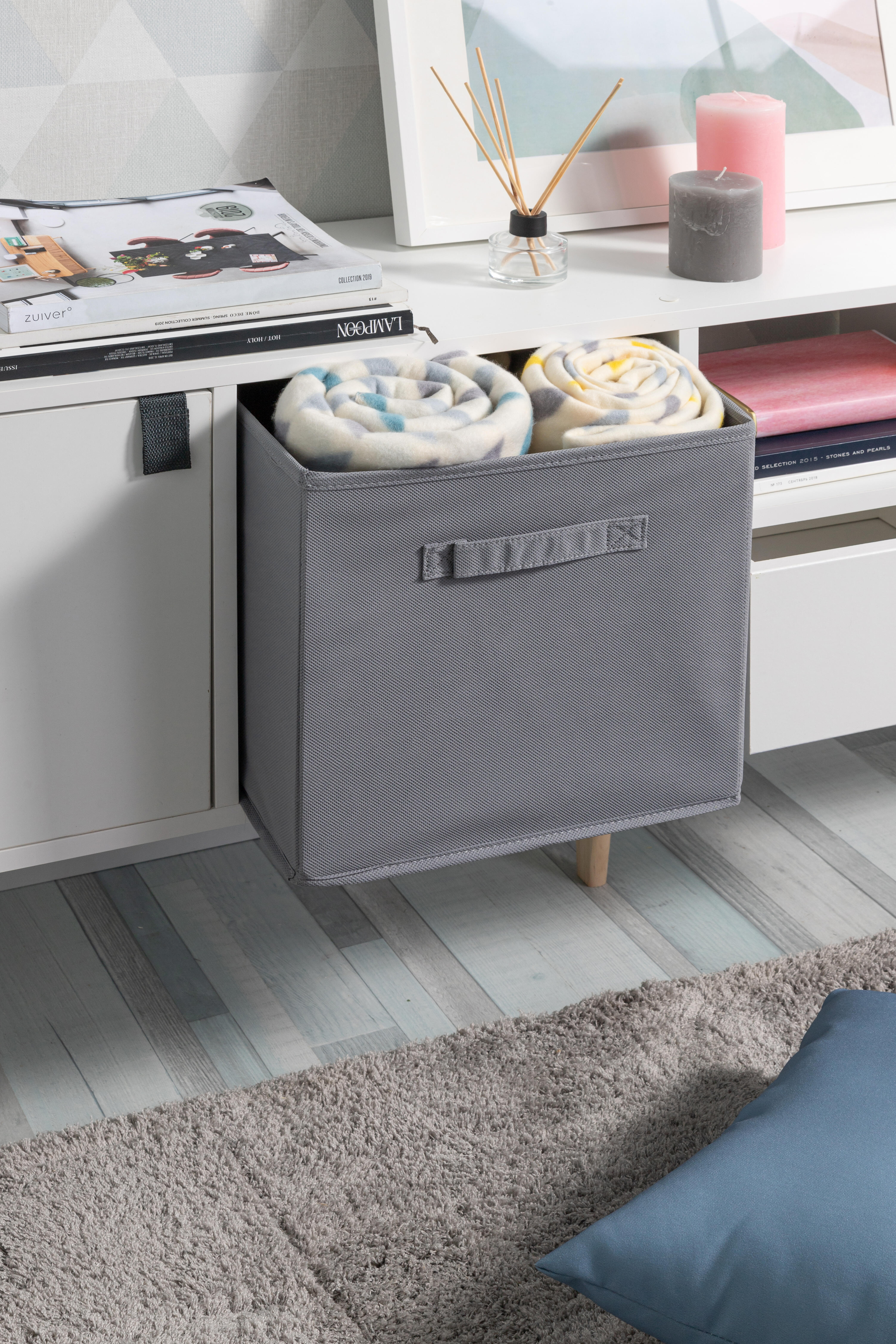 Panier SPACEO Kub gris H.31 x l.31 x P.31 cm - 6