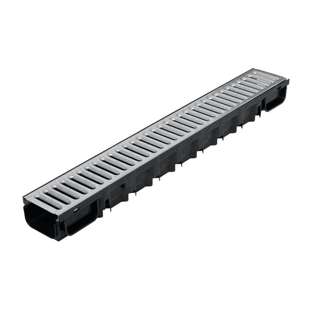 Leroymerlin Canale Felix con griglia in polipropilene 100 x 13 x 7.5 cm