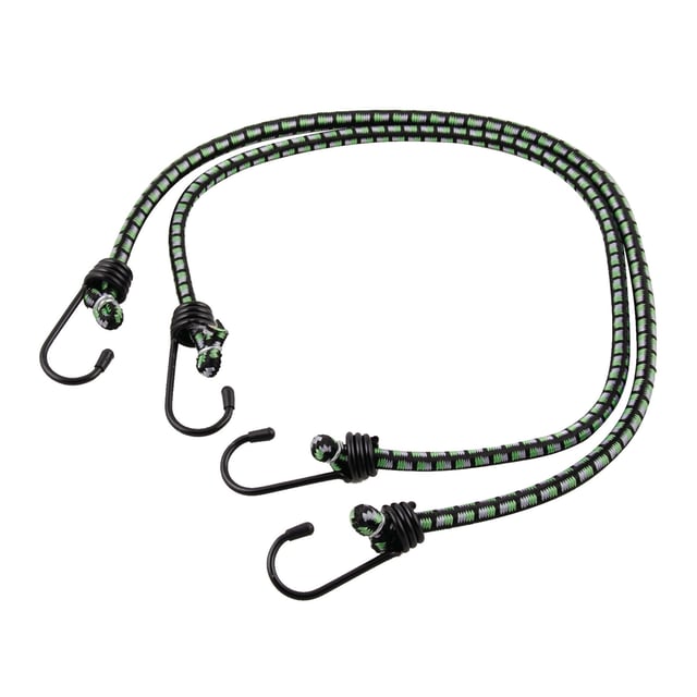 Lot de 2 cordons élastiques avec crochet noir polypropylène STANDERS L.0.6 m