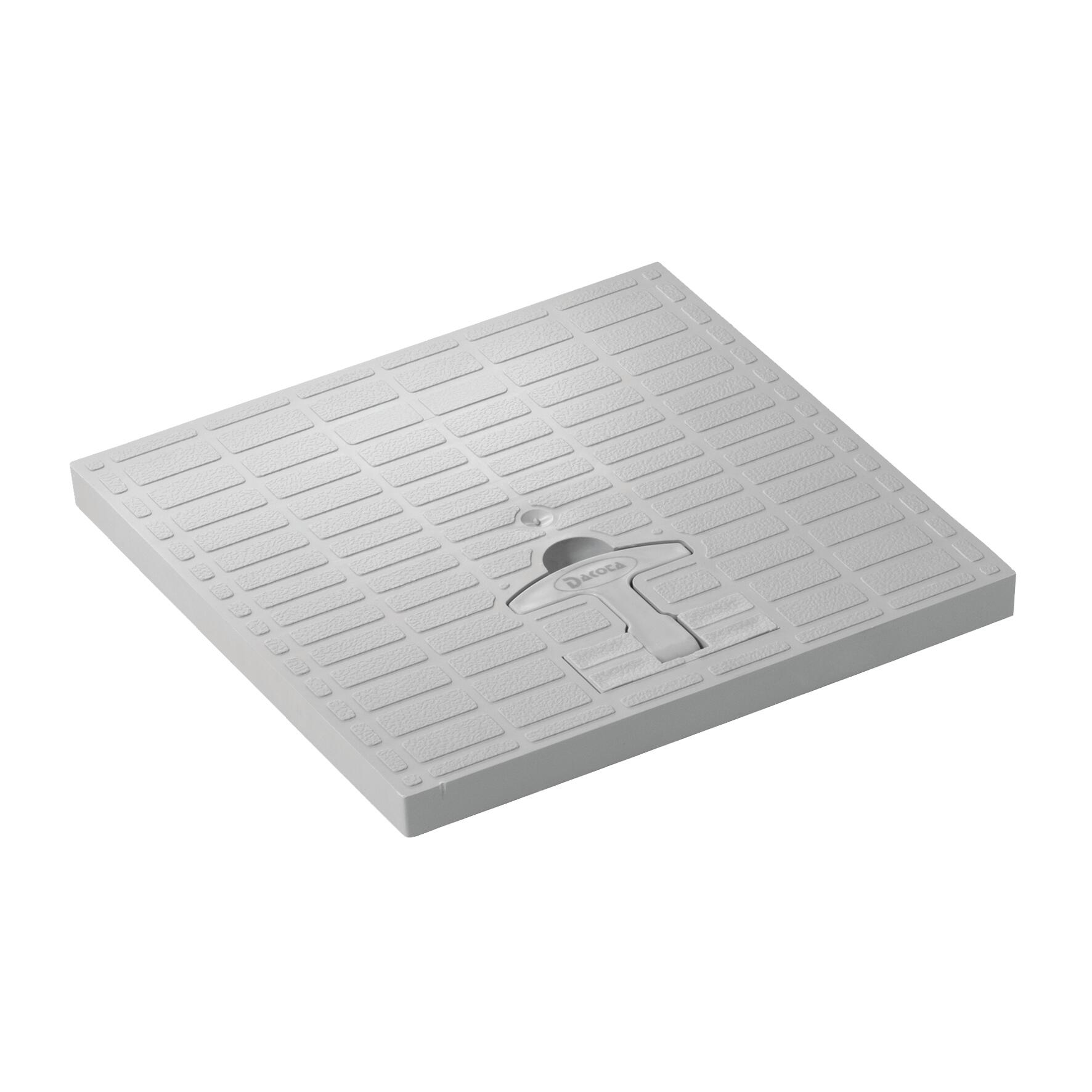 Griglia del canale di drenaggio con maniglia in polipropilene 30 x 30 cm - 3