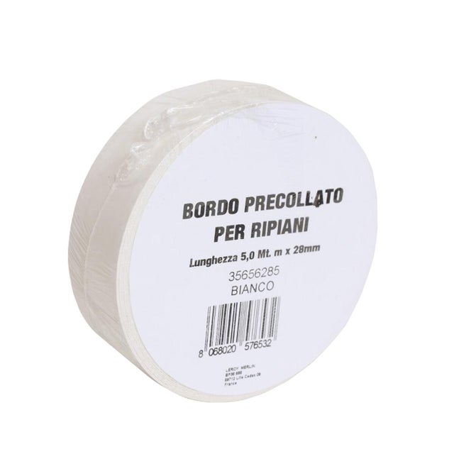 Bordo preincollato in carta bianco H 2.8 x L 500 cm