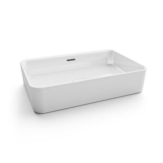 Lavabo da appoggio Strada II IDEAL STANDARD rettangolare in ceramica L 60 x H 18 x P 40 cm bianco lucido
