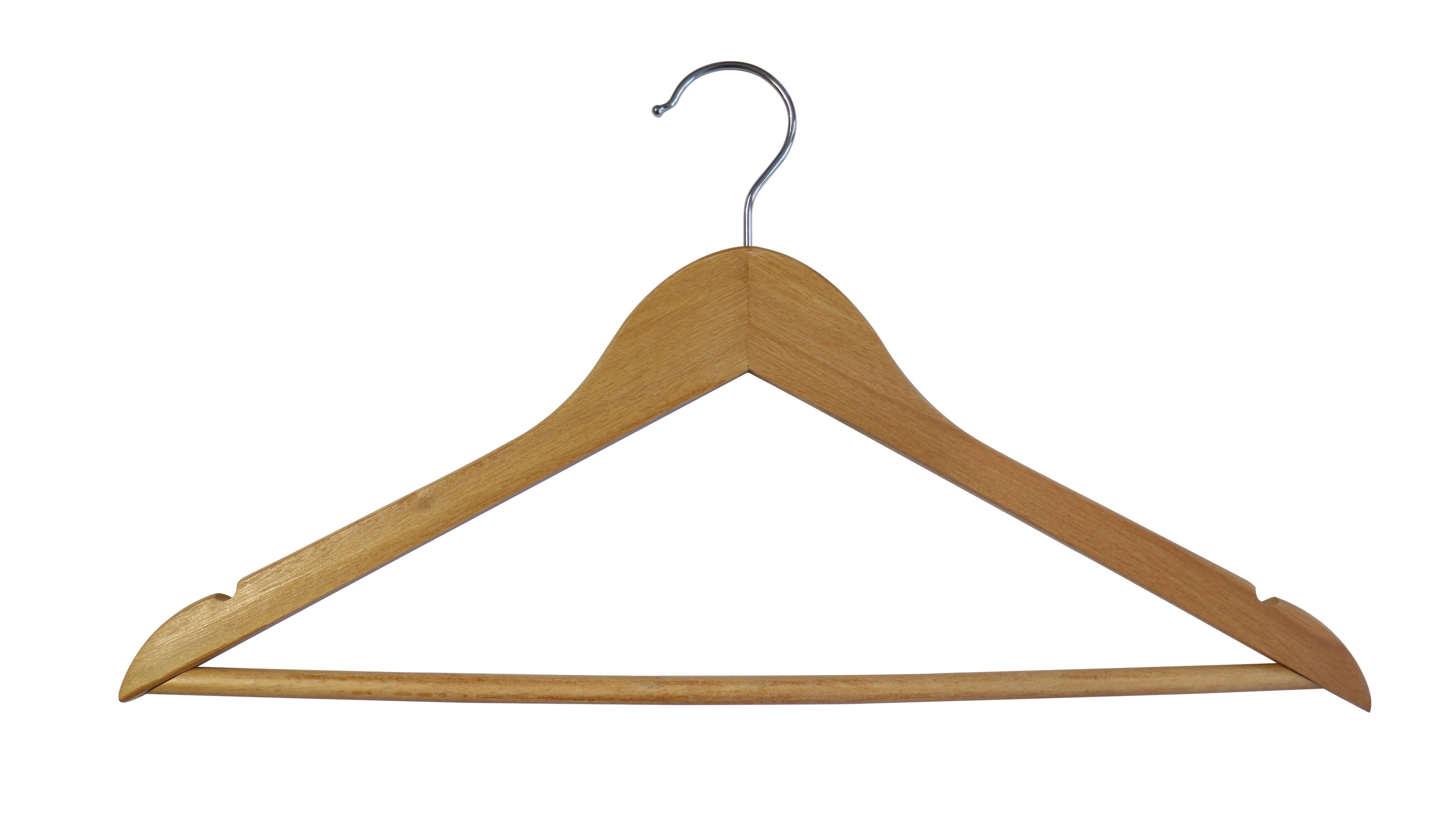 Pack 8 perchas SPACEO de madera FSC natural 44.5x23 (anchoxalto) - 5