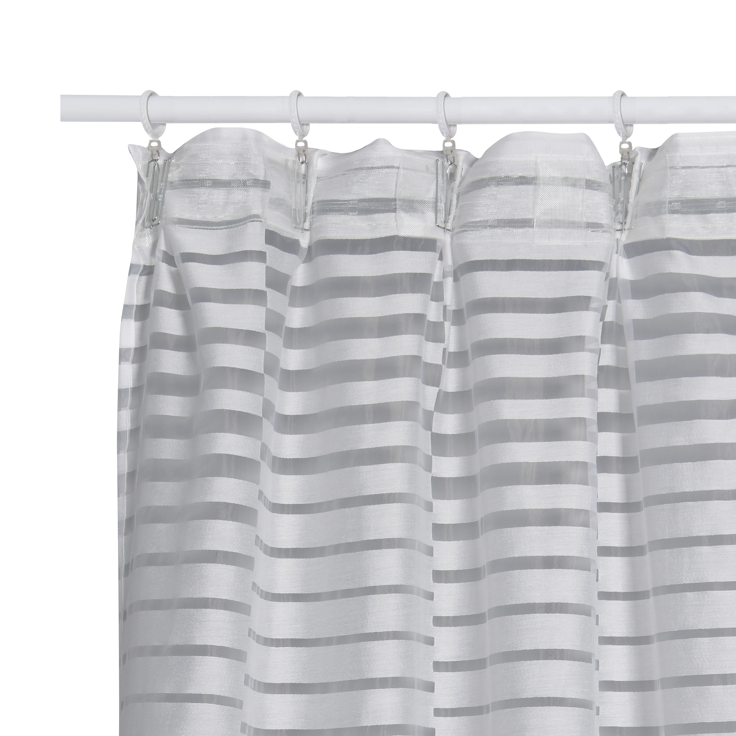 Tenda Lenael bianco, fettuccia e passanti nascosti 140x280 cm INSPIRE - 5