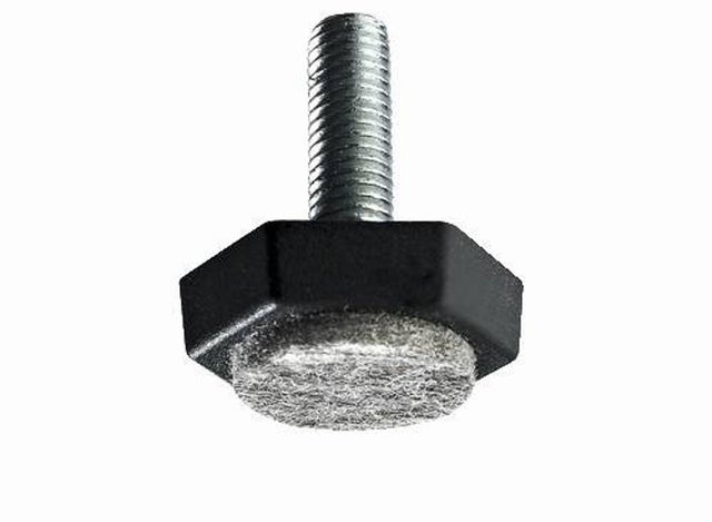 Piede per mobili tondo regolabile in acciaio nero ø 1 x H max 2.3 cm