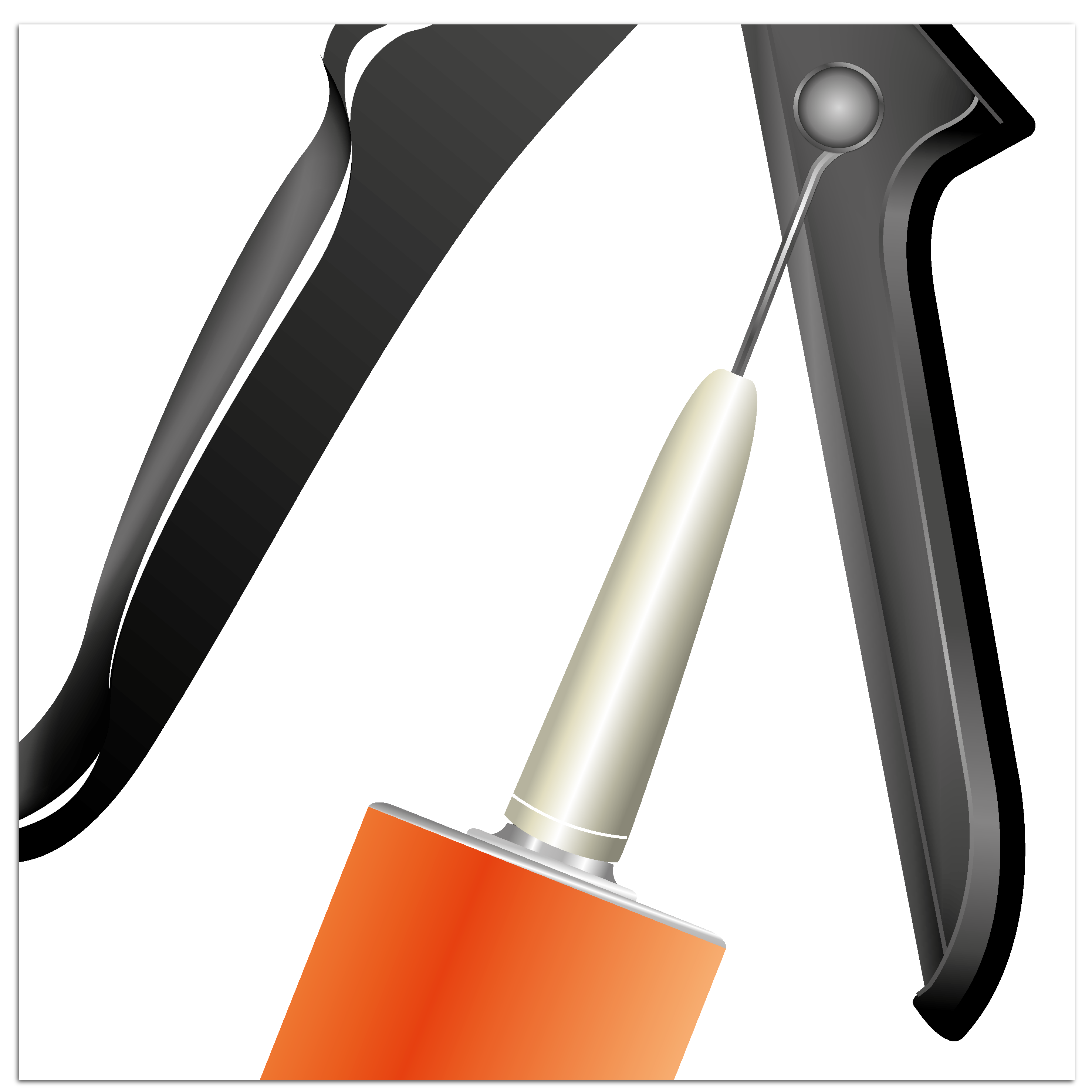 Pistolet pour cartouche mastic et colle DEXTER acier noir - 3