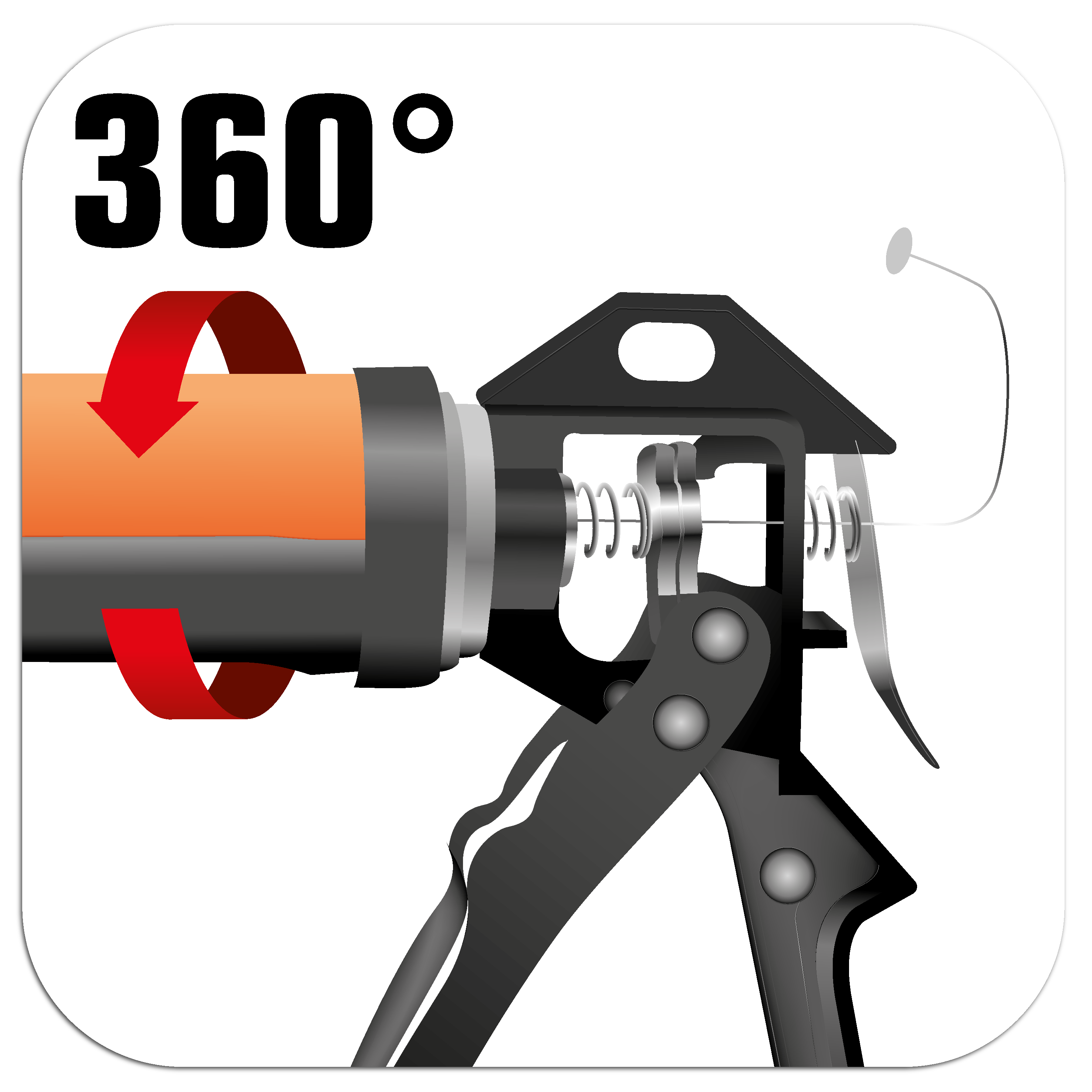 Pistolet pour cartouche mastic et colle DEXTER acier noir - 4