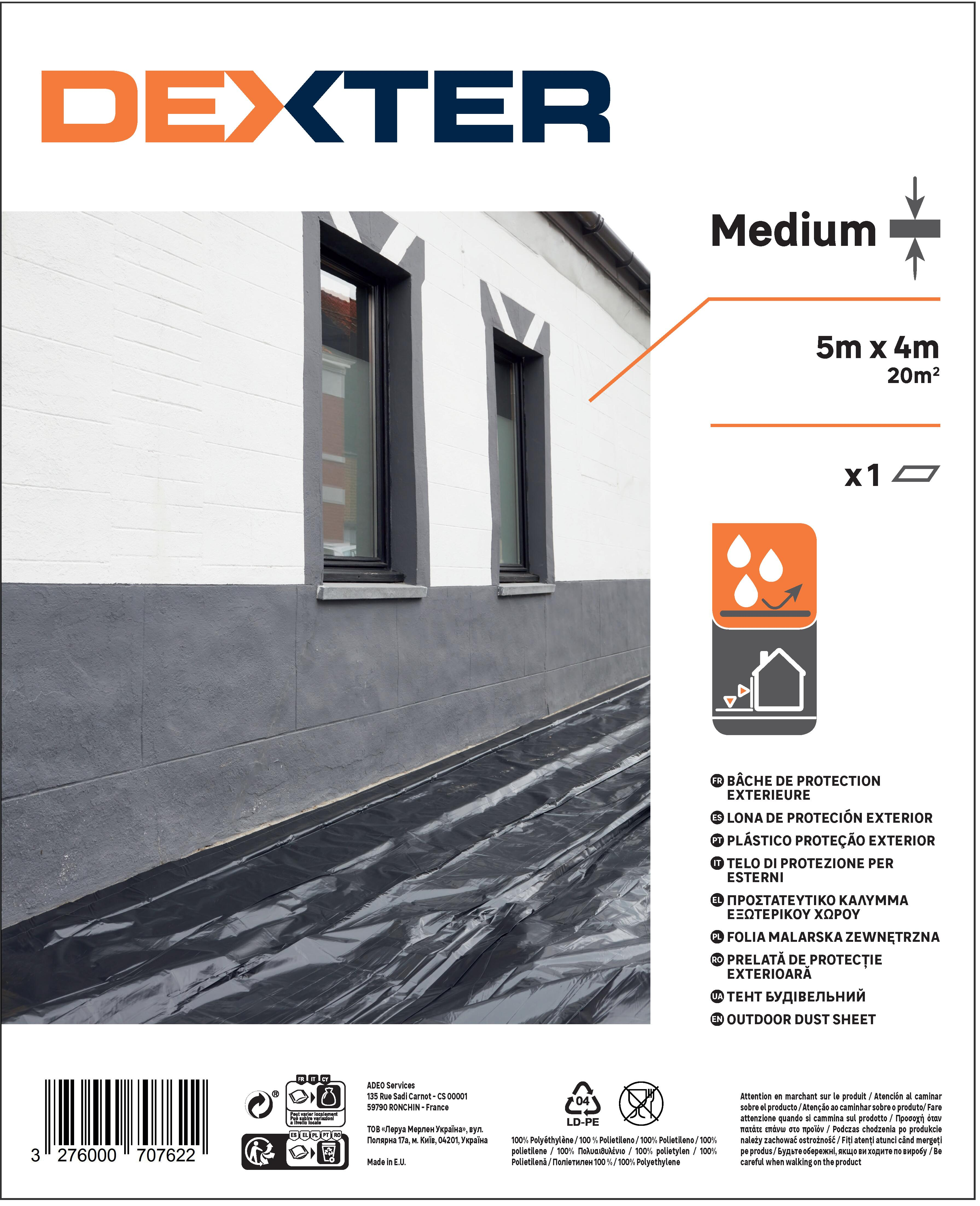 Folia malarska zewnętrzna MEDIUM 5 x 4 m DEXTER - 5