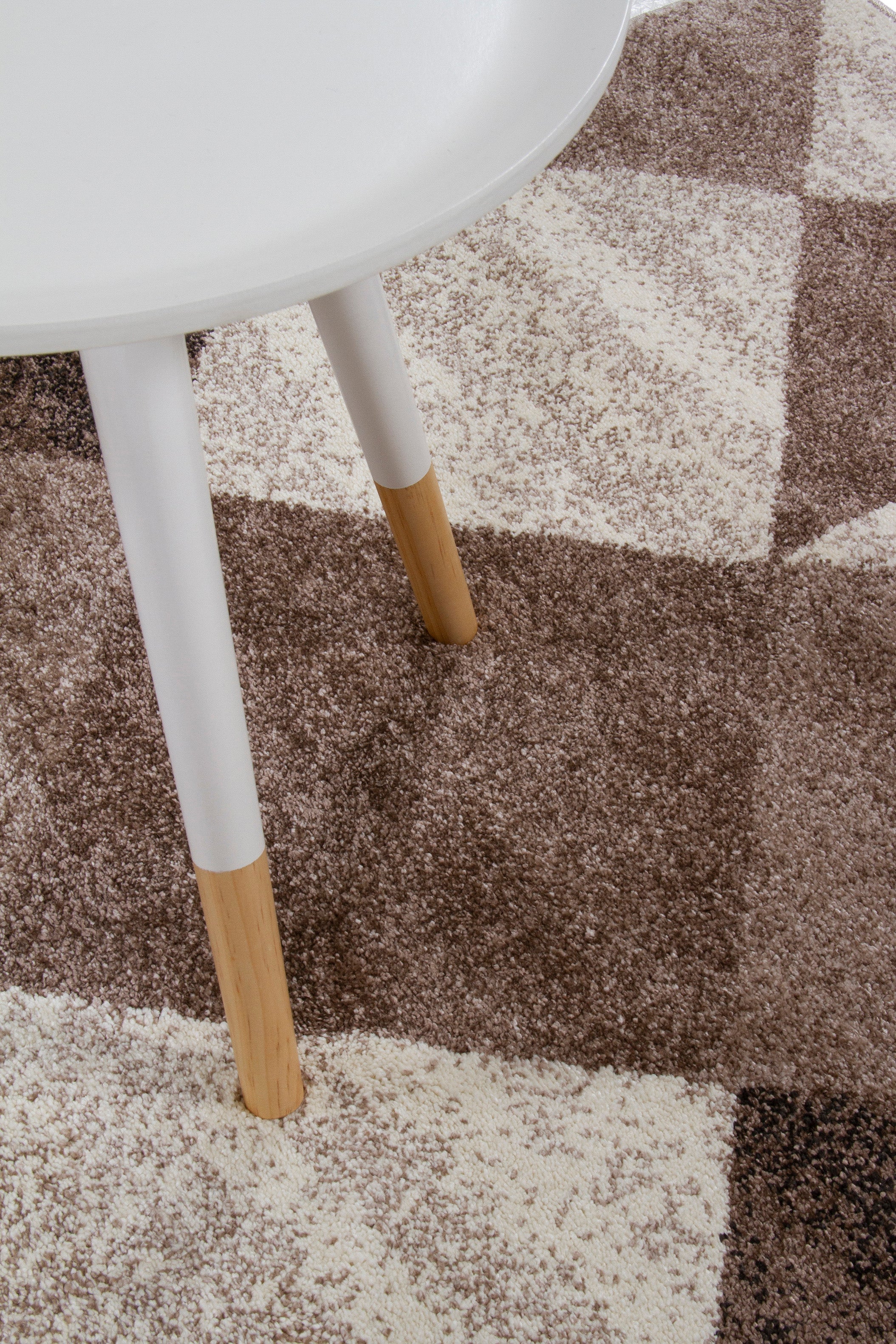 Tappeto Soave Soft reverse geometrico beige e marrone, L 230 x L 160 cm - 4