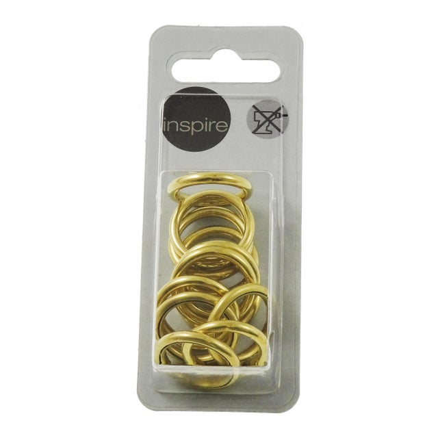 Anello per bastone per tendain acciaio oro verniciato, 10 pz  INSPIRE