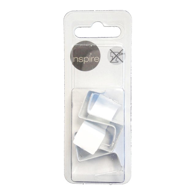 Staffa 8mm in ferro bianco opaco, 4 pezzi