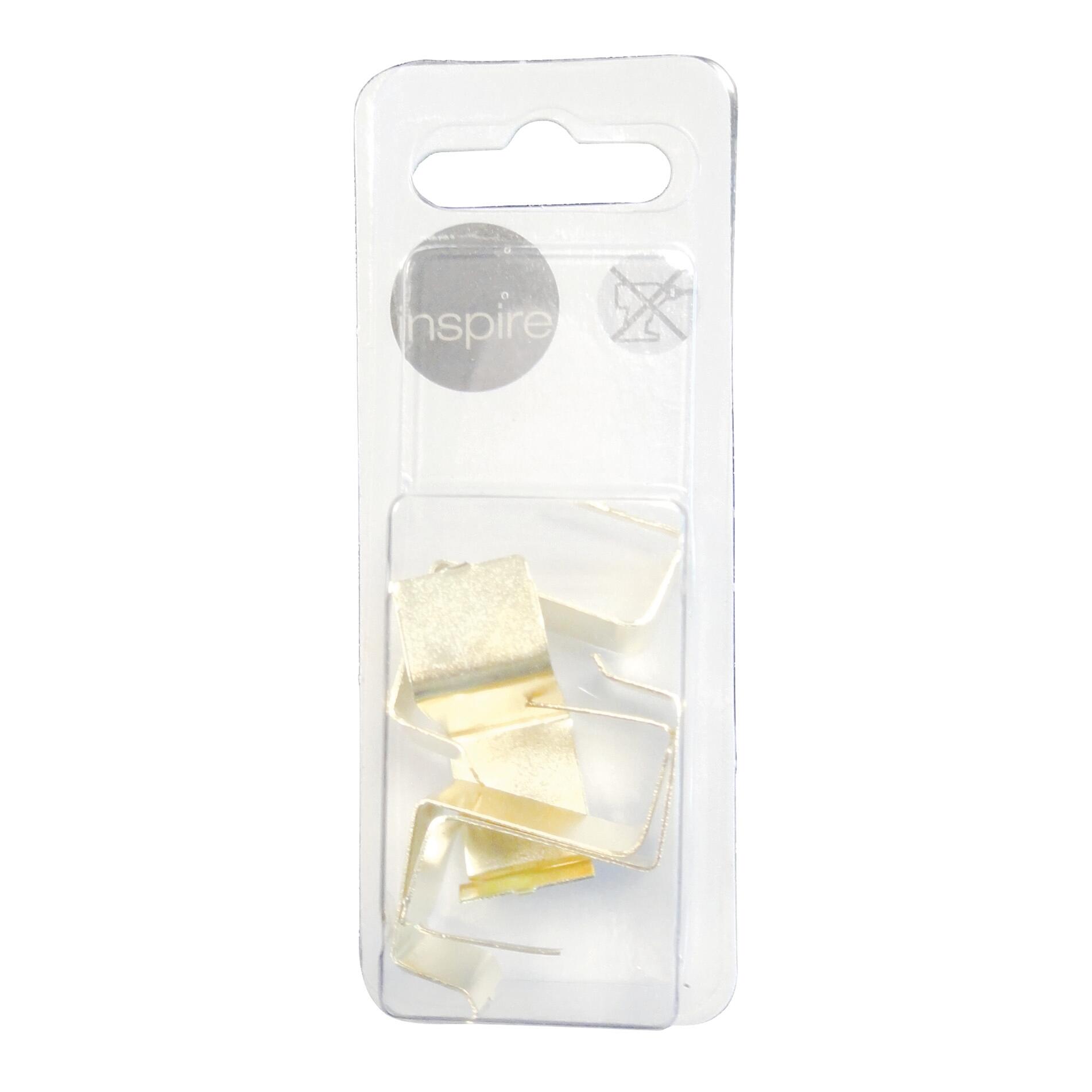 2 X Supporti Per Barra D'Armadio In Ottone Placcato EB 19mm