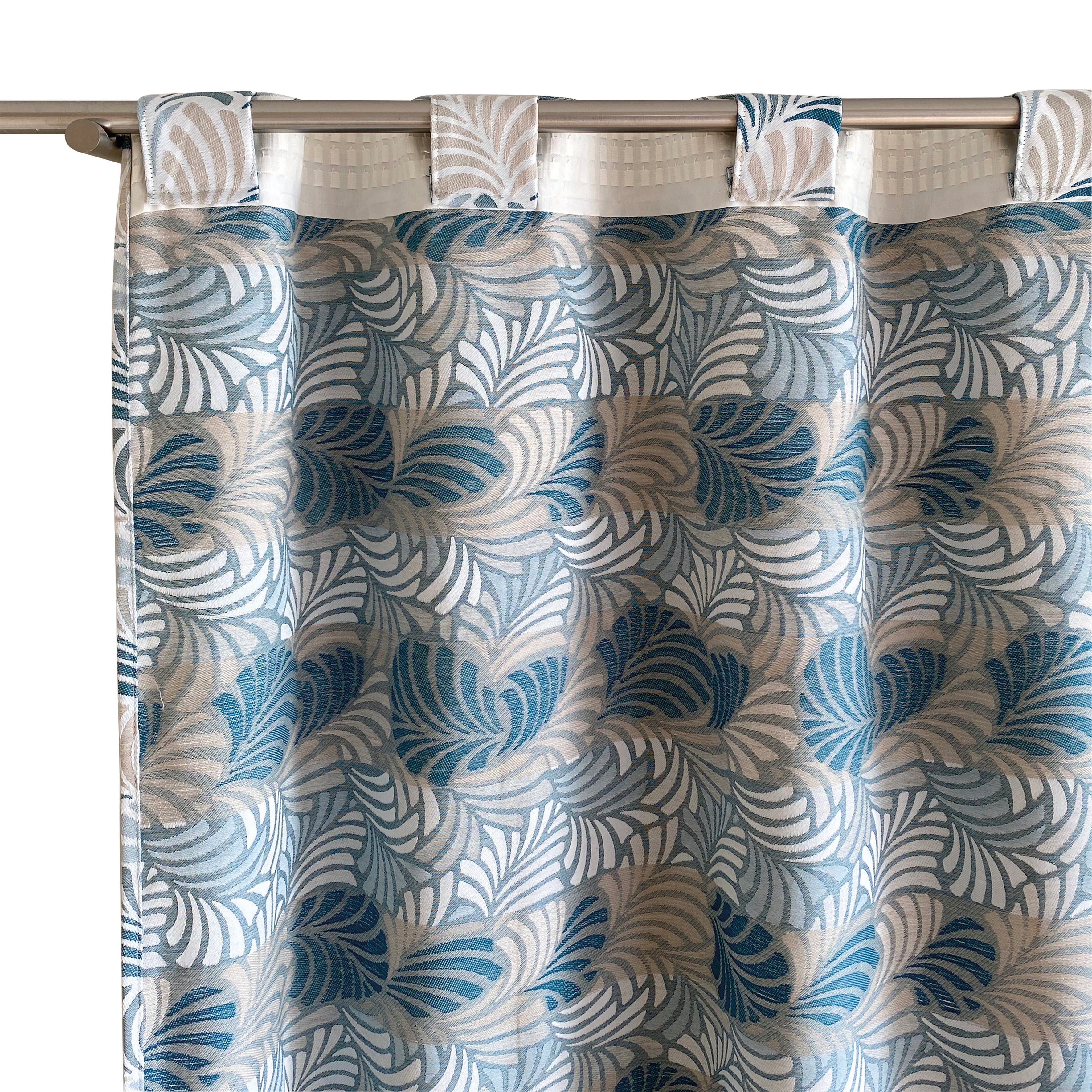 Tenda Janis blu, fettuccia 140x300 cm - 6
