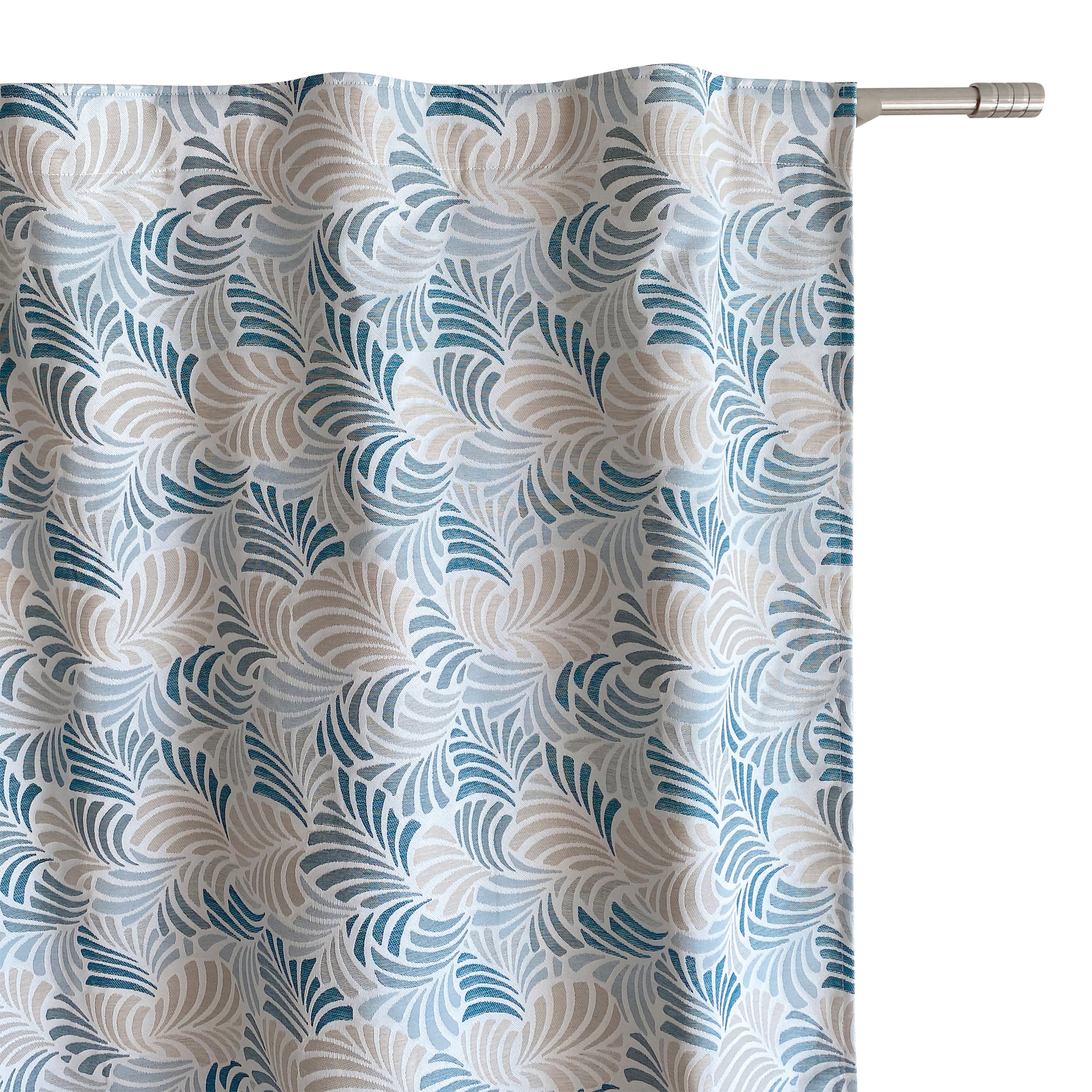 Tenda Janis blu, fettuccia 140x300 cm - 4