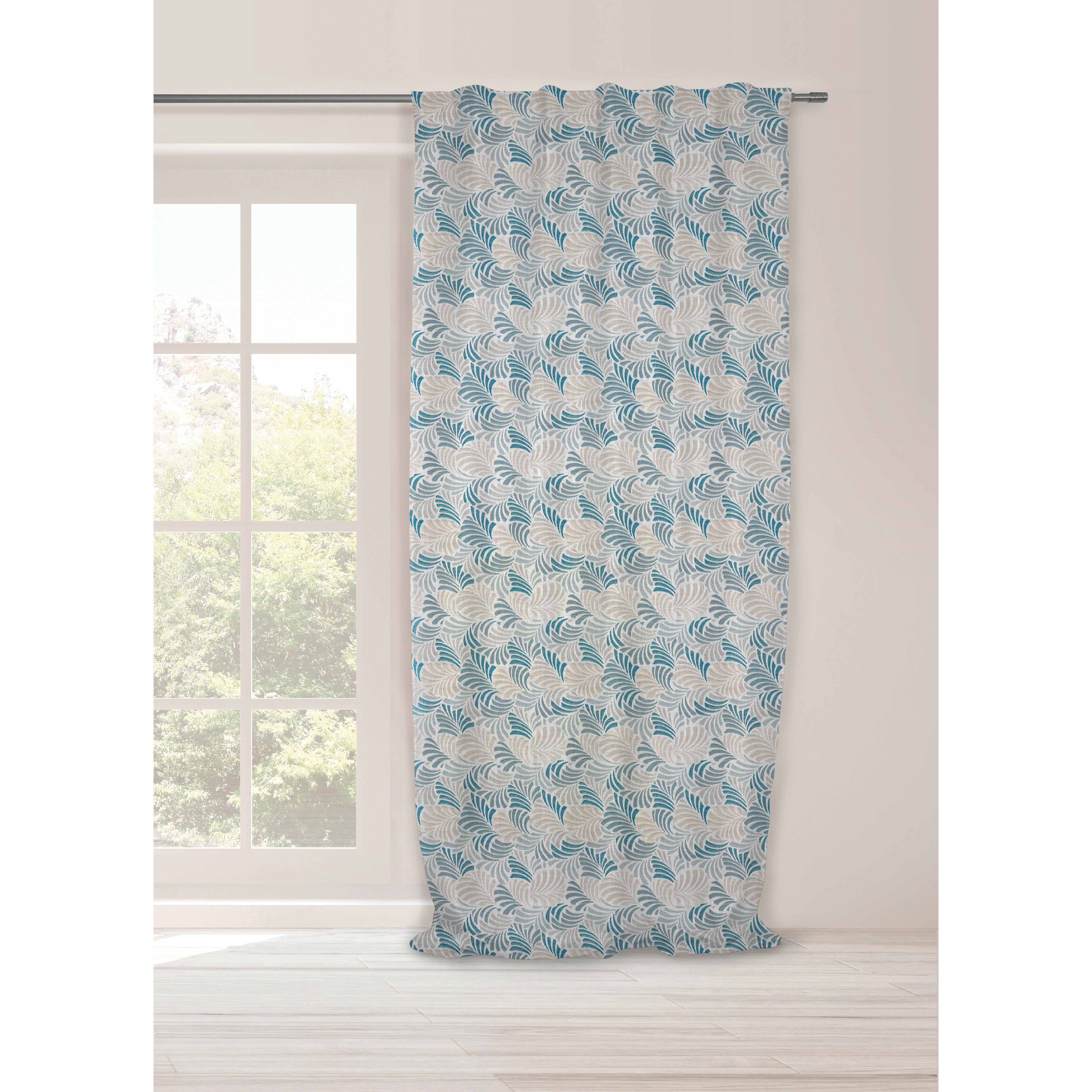 Tenda Janis blu, fettuccia 140x300 cm - 2