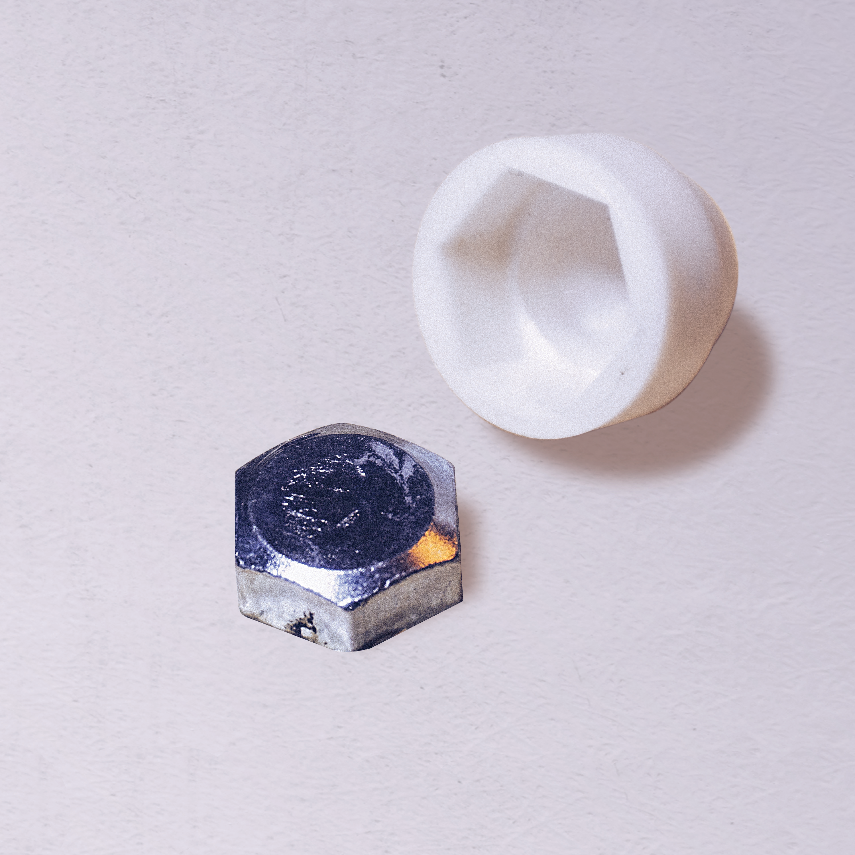 4 tapa parafusos STANDERS SEXTAVADO PLÁSTICO BRANCO D8MM - 6