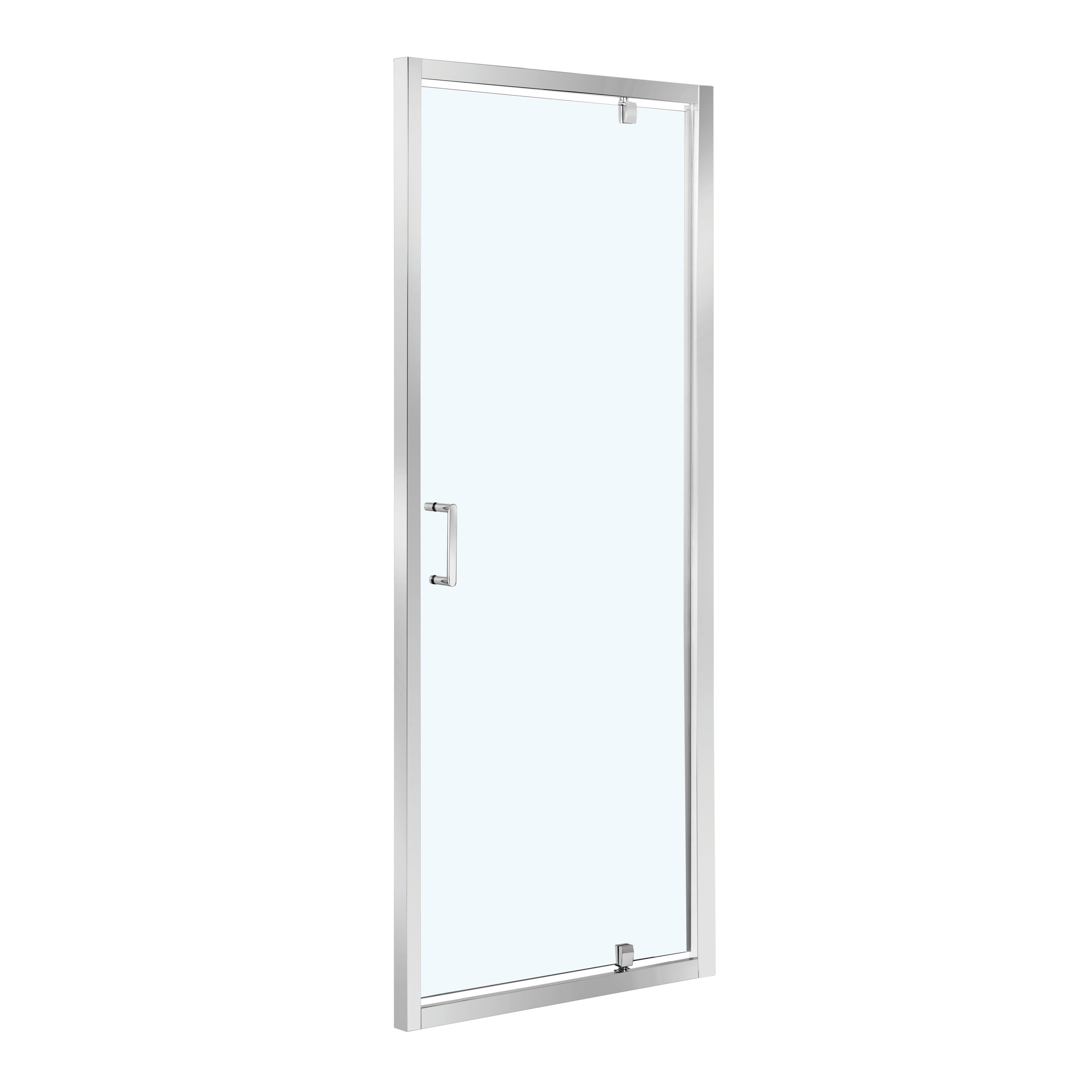 Porta doccia battente, L 80 cm x H 190 cm x SP 6 mm, profilo cromo - 2