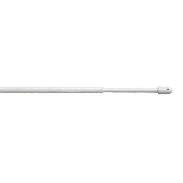 Kit bastone per tendina a vetro estensibile da 30 a 40 cm Berlino in pvc verniciato bianco Ø 8 mm INSPIRE