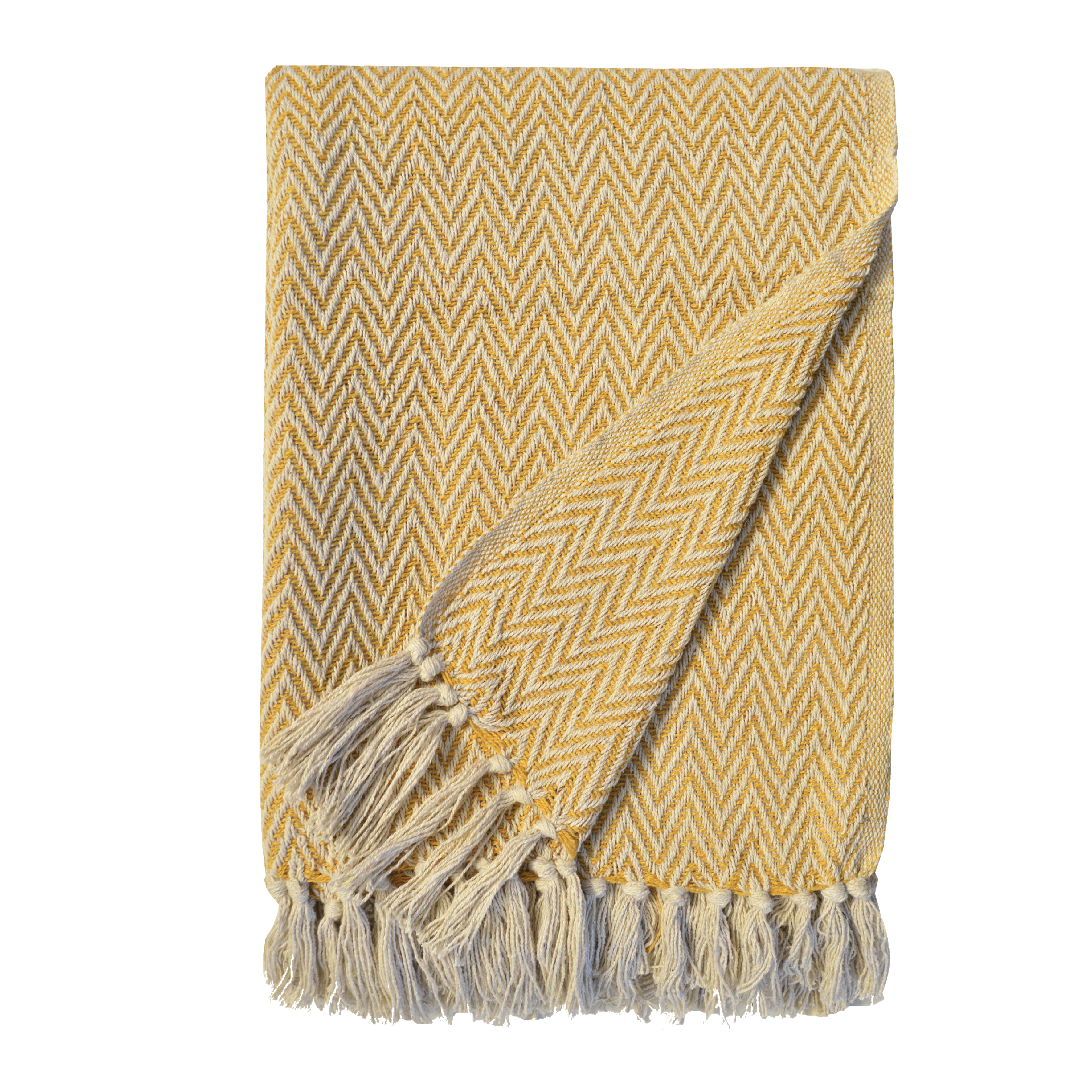 Plaid Aubin, jaune l.130 x L.180 cm - 10