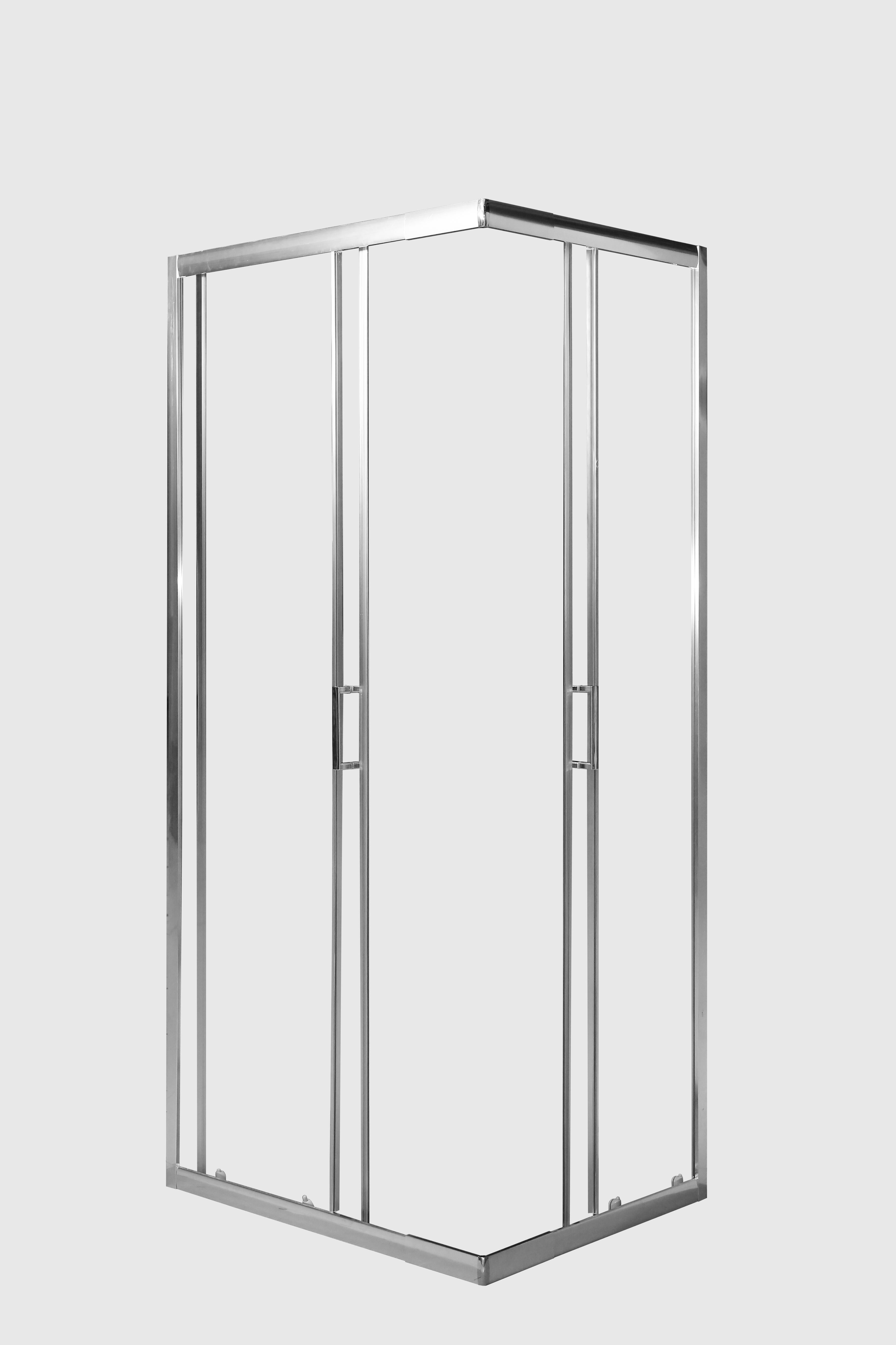 Box doccia angolare con porta scorrevole, vetro 6 mm, L 88-100 cm x L 88-80 cm, H 190 cm, cromo Maien - 3
