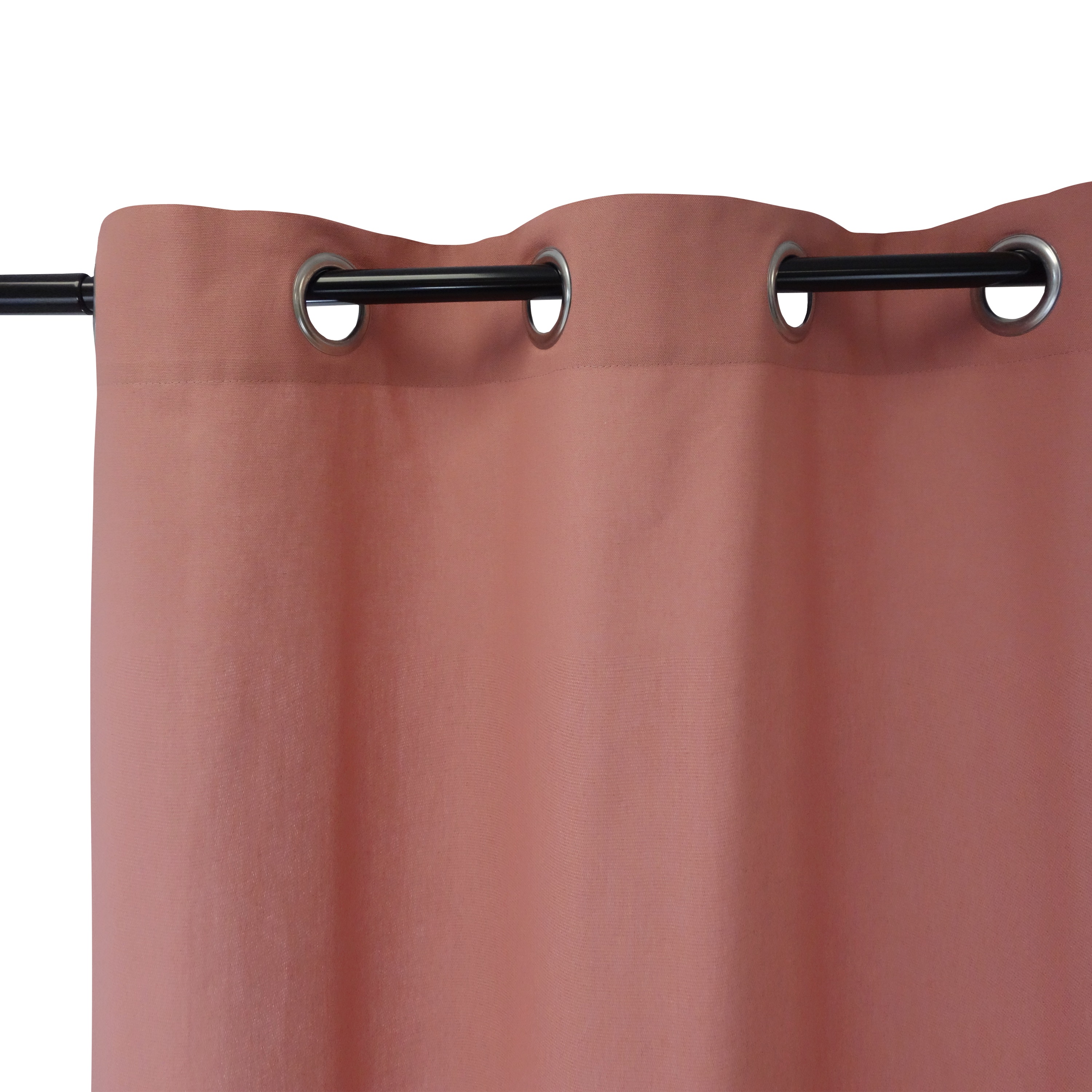 Cortina ollaos sunny algodón inspire liso rosa bistro de 140x280cm