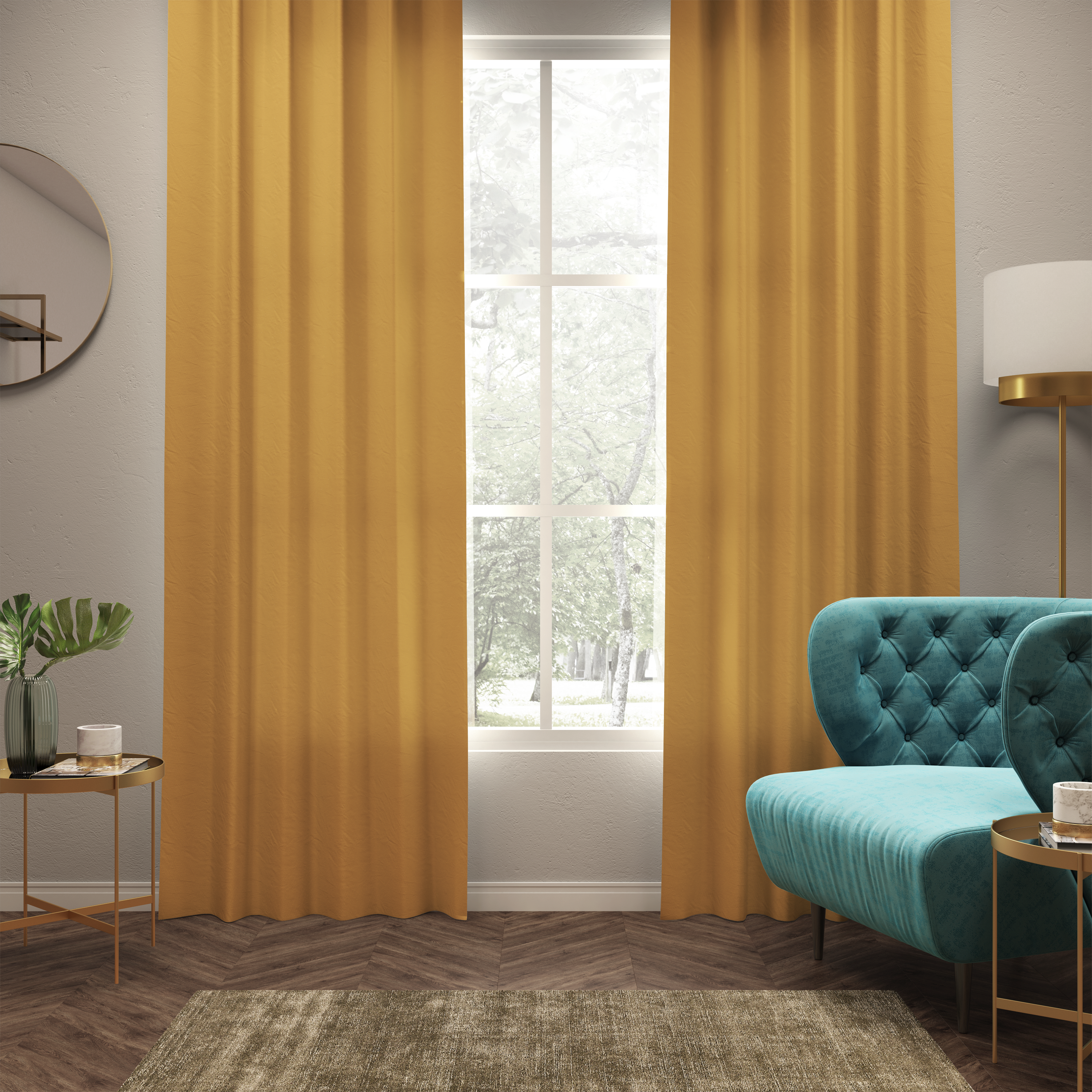 Tenda INSPIRE Sunny giallo, occhiello 140x280 cm - 13
