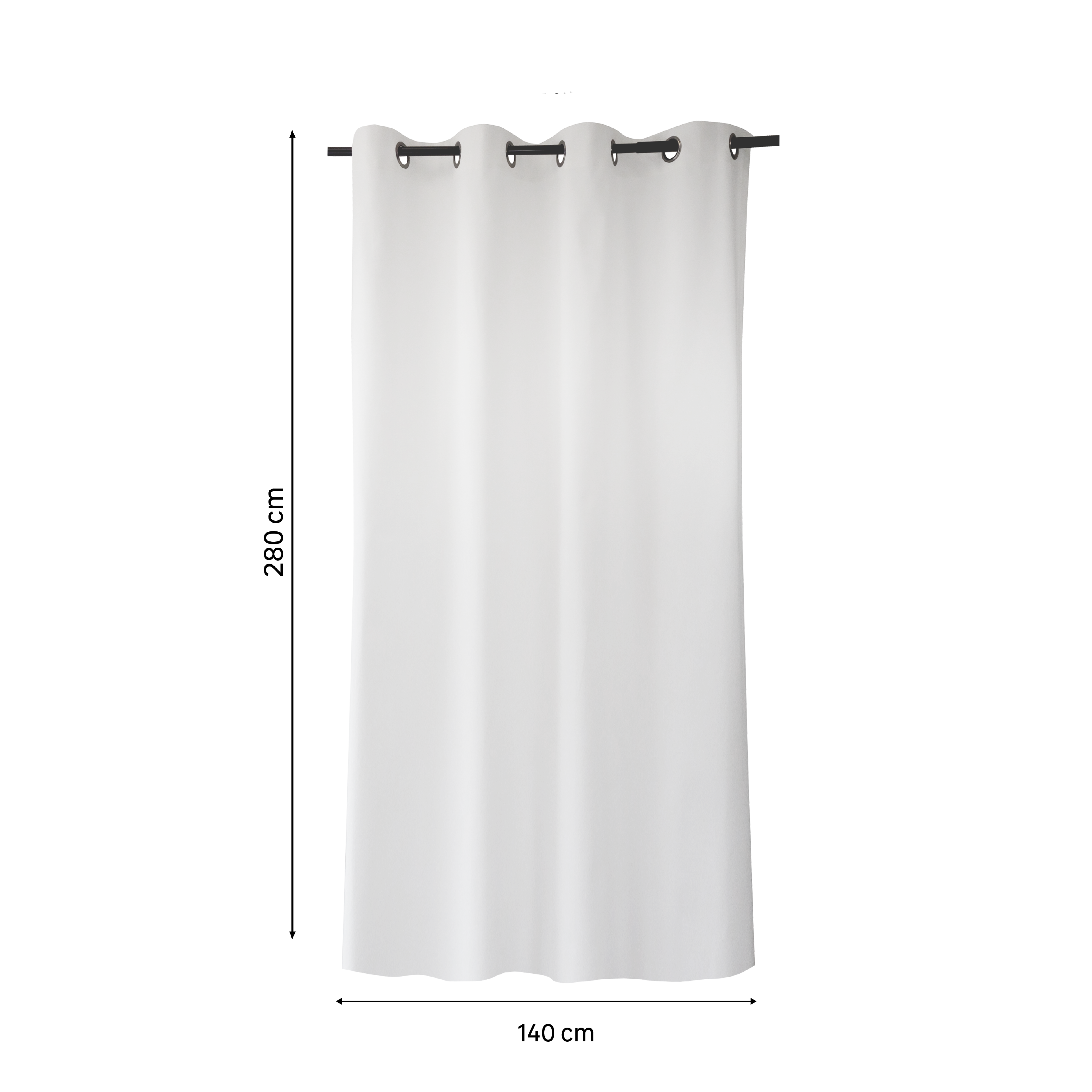 Tenda INSPIRE Sunny bianco, occhiello 140x280 cm - 11
