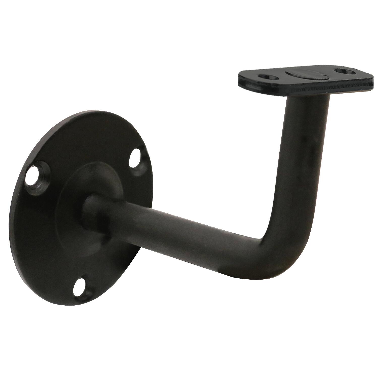 Soporte pasamanos negro mate fijacion a pared 42mm de diametro - 2