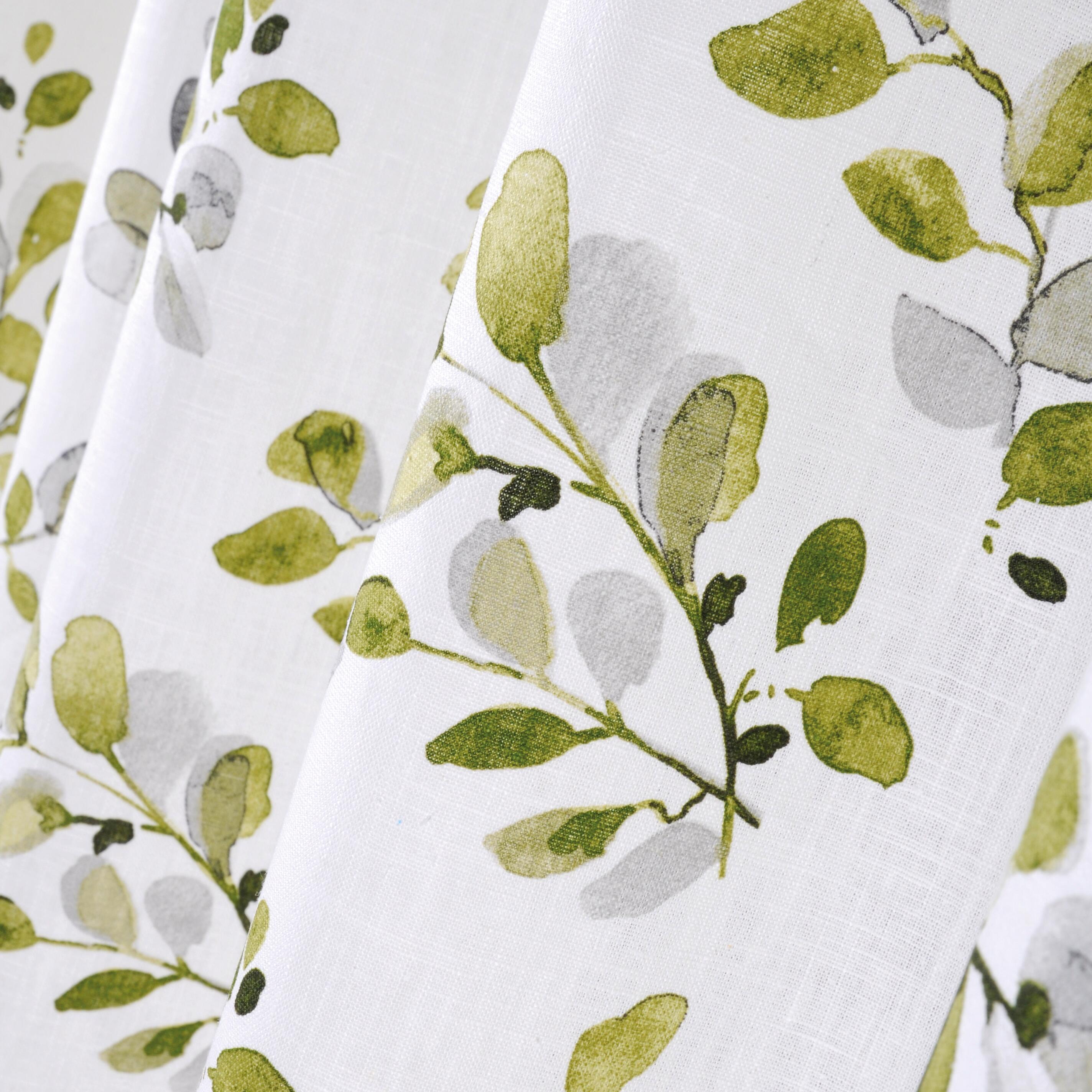 Tenda Acacia verde, fettuccia e passanti nascosti 140x280 cm - 5