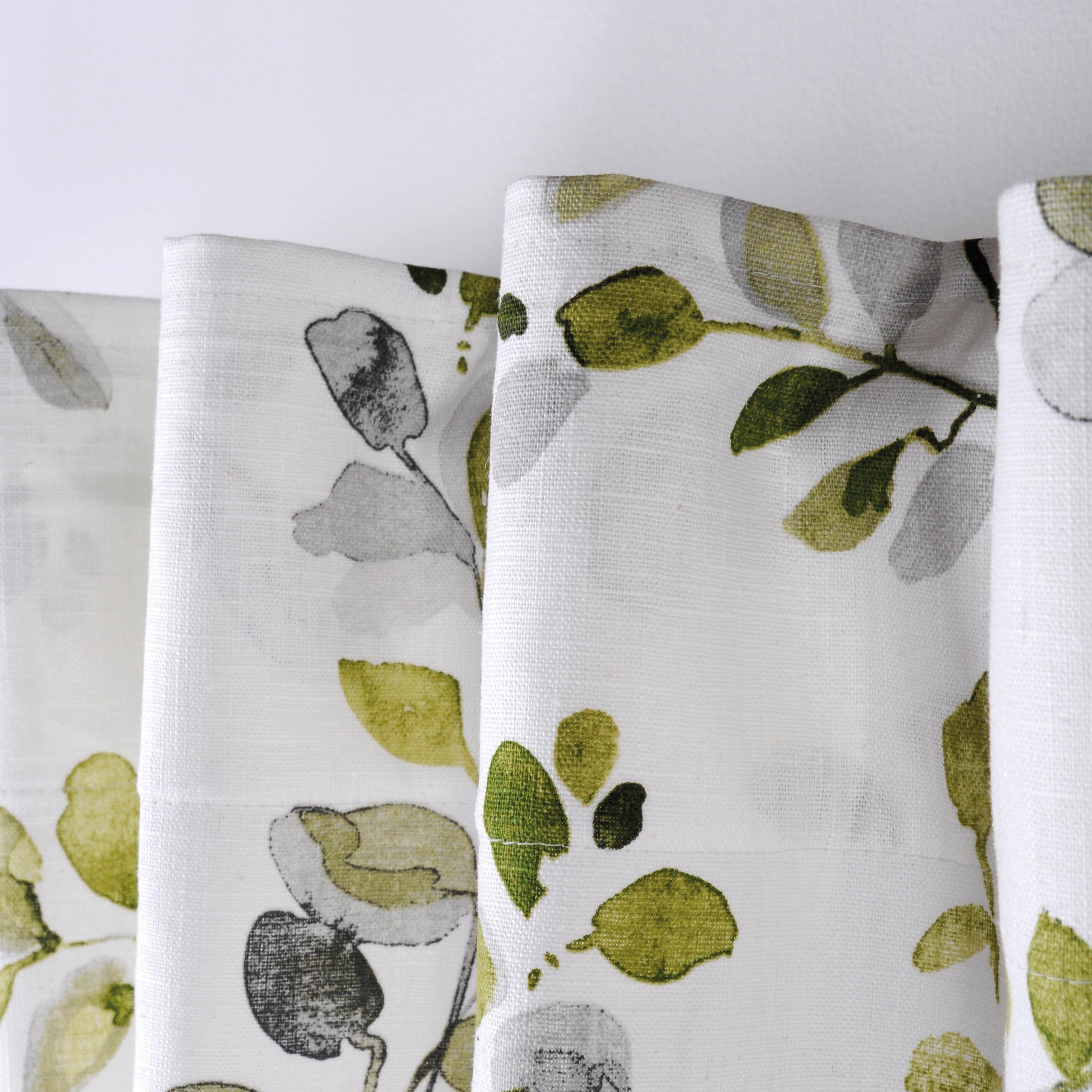 Tenda Acacia verde, fettuccia e passanti nascosti 140x280 cm - 3